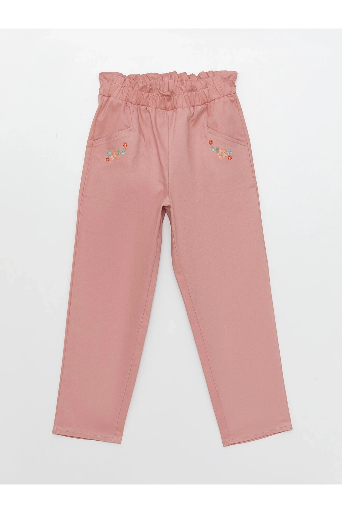 Bisiklet Yaka Desenli Kısa Kollu Kız Çocuk Bluz Ve Pantolon