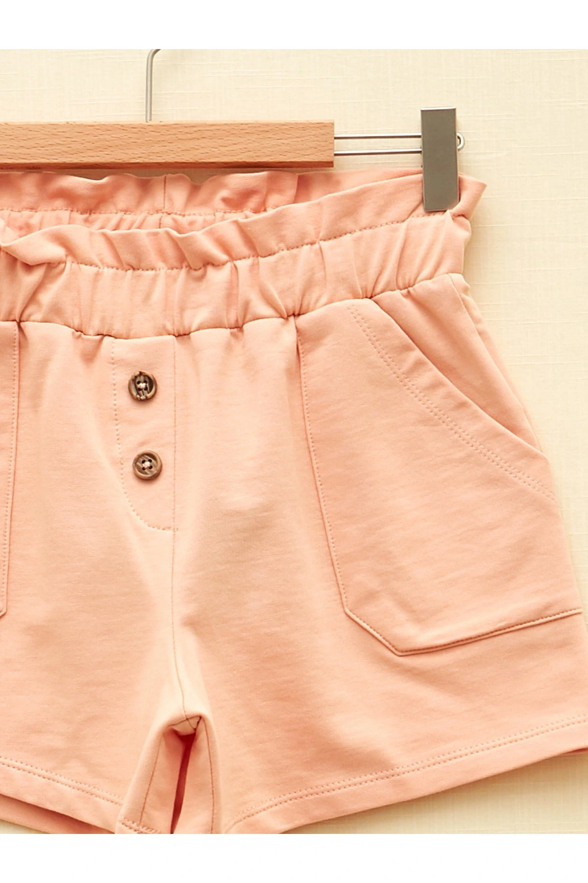 Beli Lastikli Basic Kız Çocuk Şort