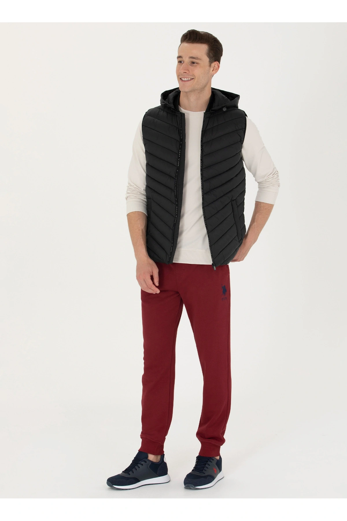 U.S. Polo Assn. Siyah Erkek Yelek JACO23K