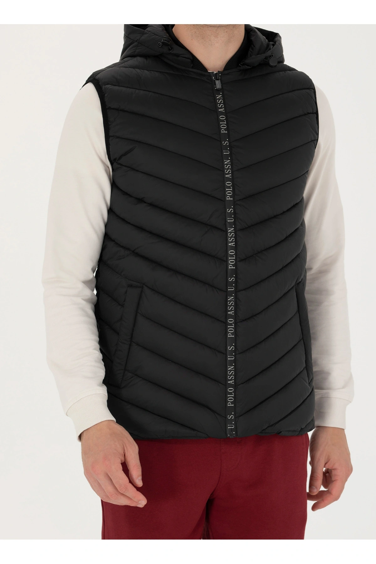 U.S. Polo Assn. Siyah Erkek Yelek JACO23K