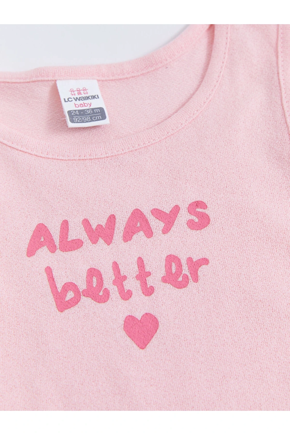 Bisiklet Yaka Baskılı Kız Bebek Atlet