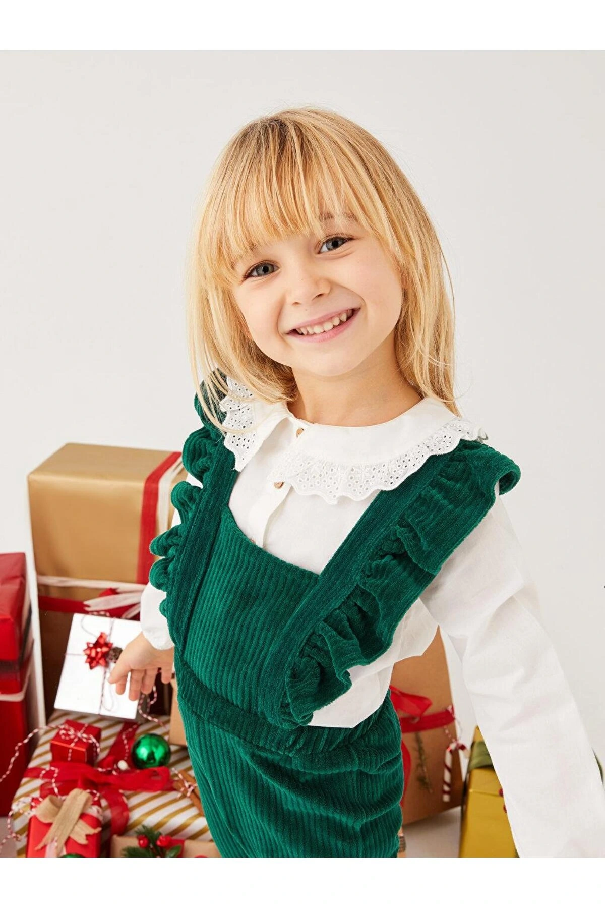 Baby Bebe Yaka Uzun Kollu Kız Bebek Gömlek