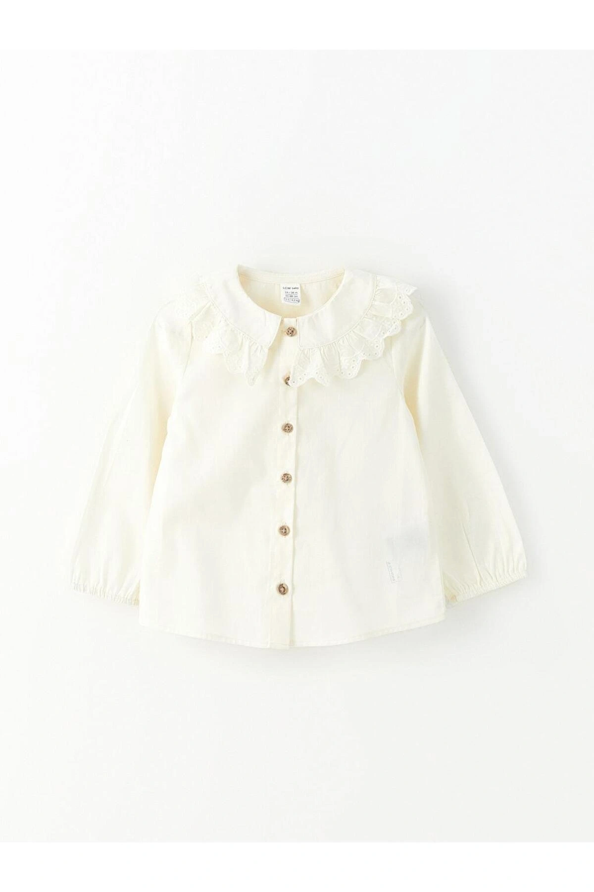 Baby Bebe Yaka Uzun Kollu Kız Bebek Gömlek