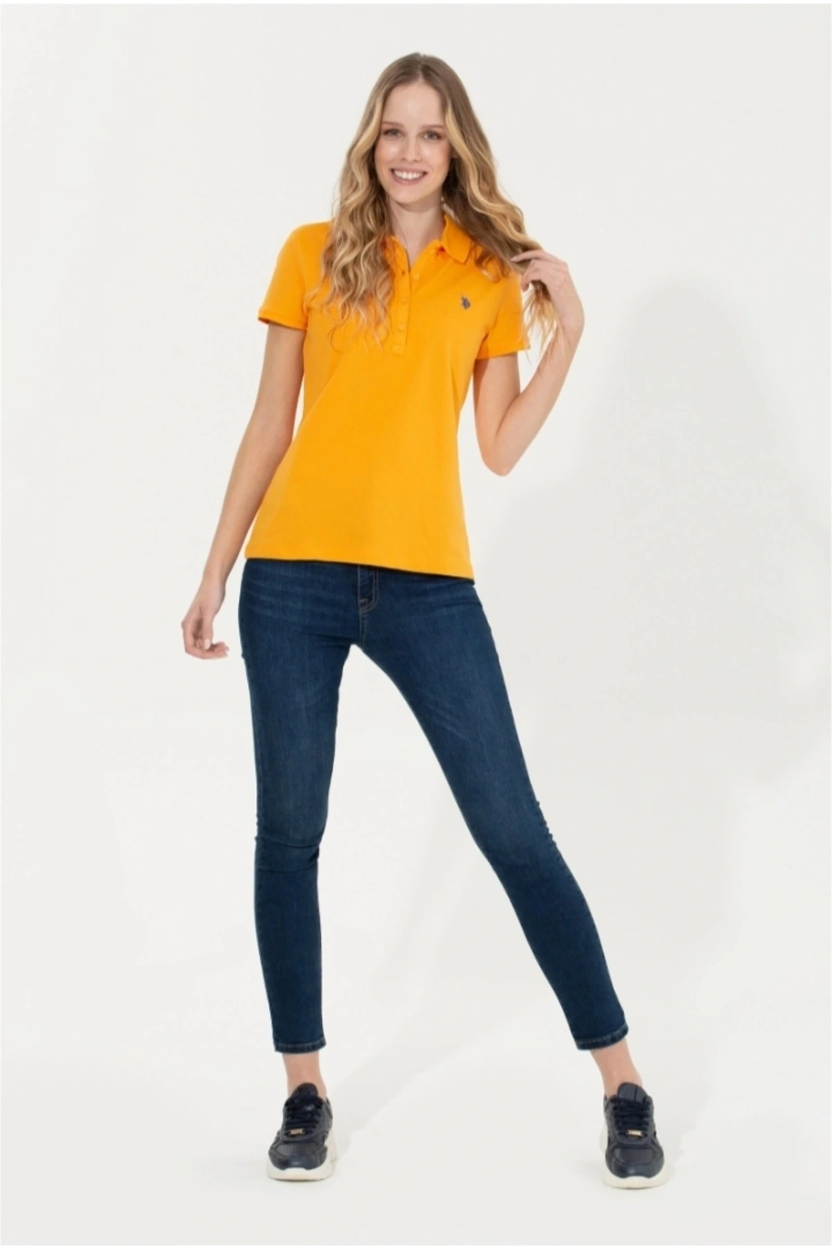 Kadın Sarı Basic T-shirt