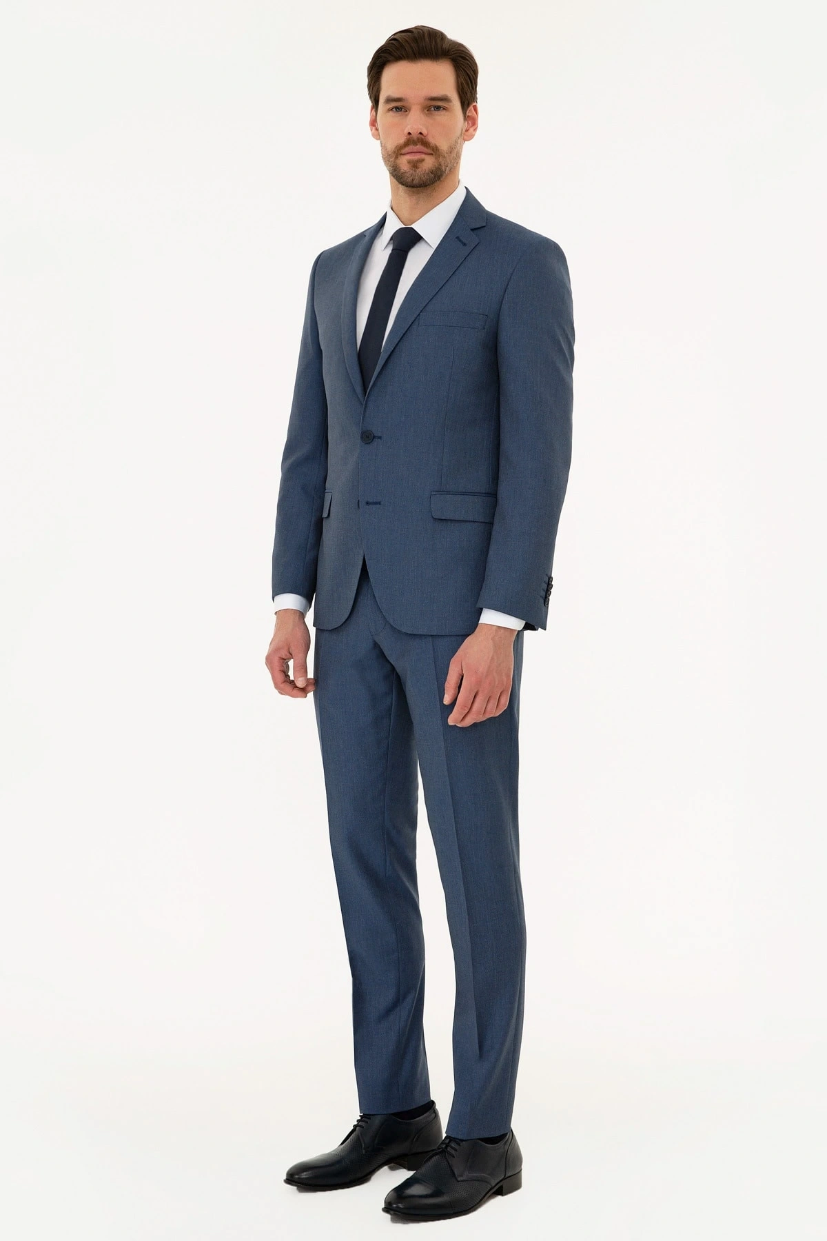 Erkek Mavi Ekstra Slim Fit Takım Elbise