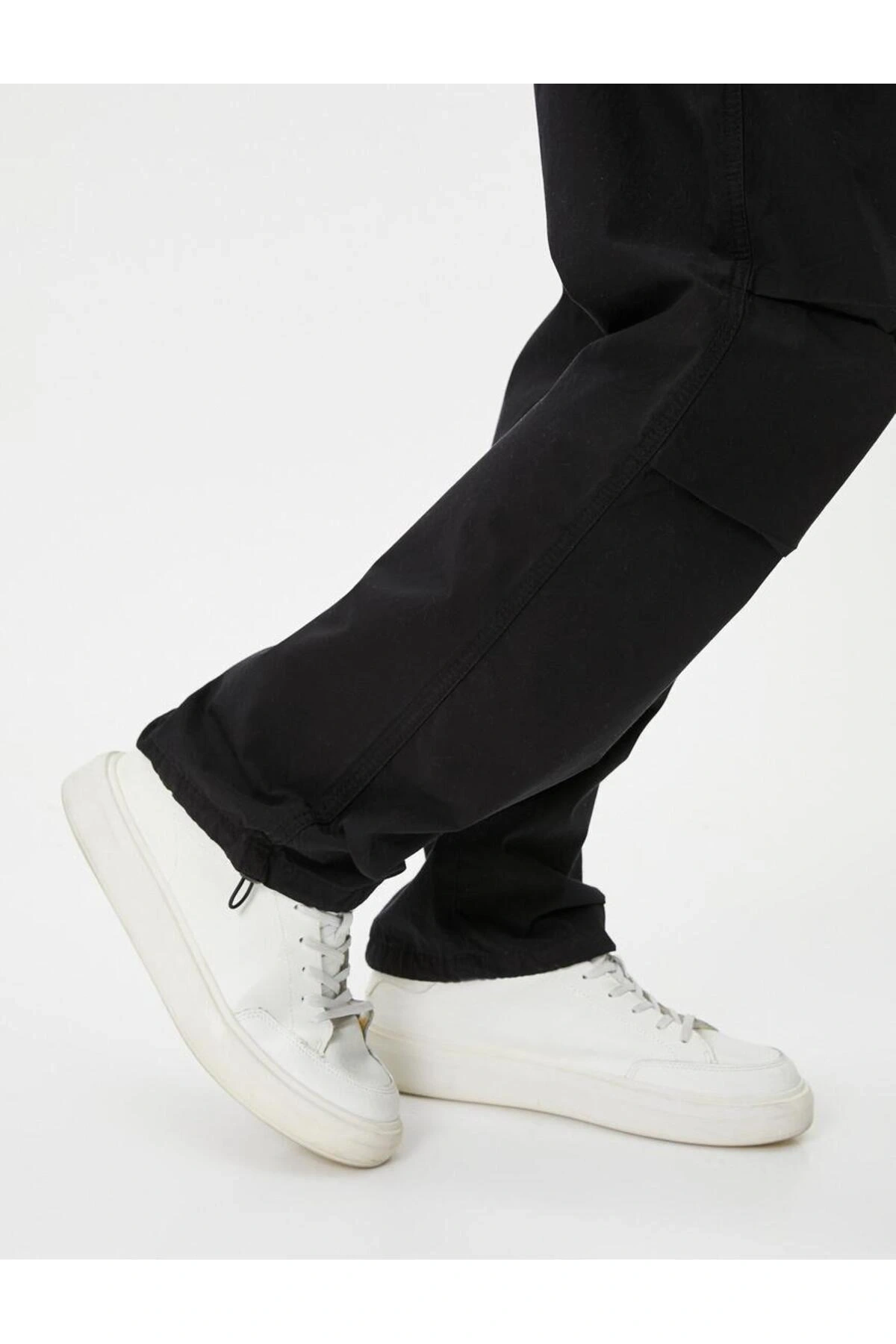 Paraşüt Bol Pantolon Oversize Beli Bağcıklı Cep Detaylı