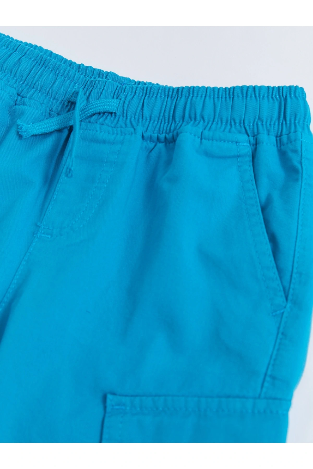 Beli Lastikli Basic Gabardin Erkek Çocuk Kargo Şort