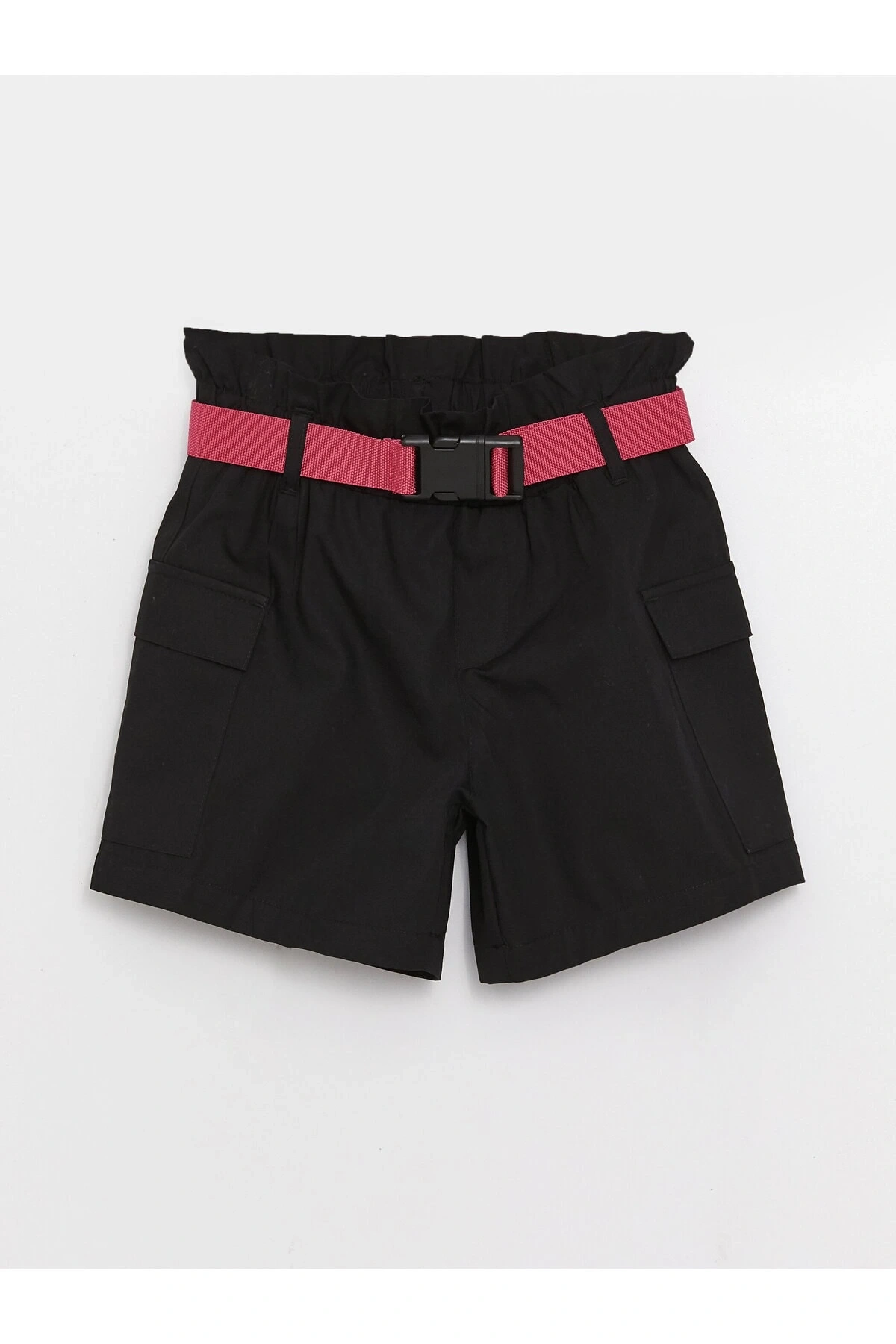 Beli Lastikli Basic Kız Çocuk Şort