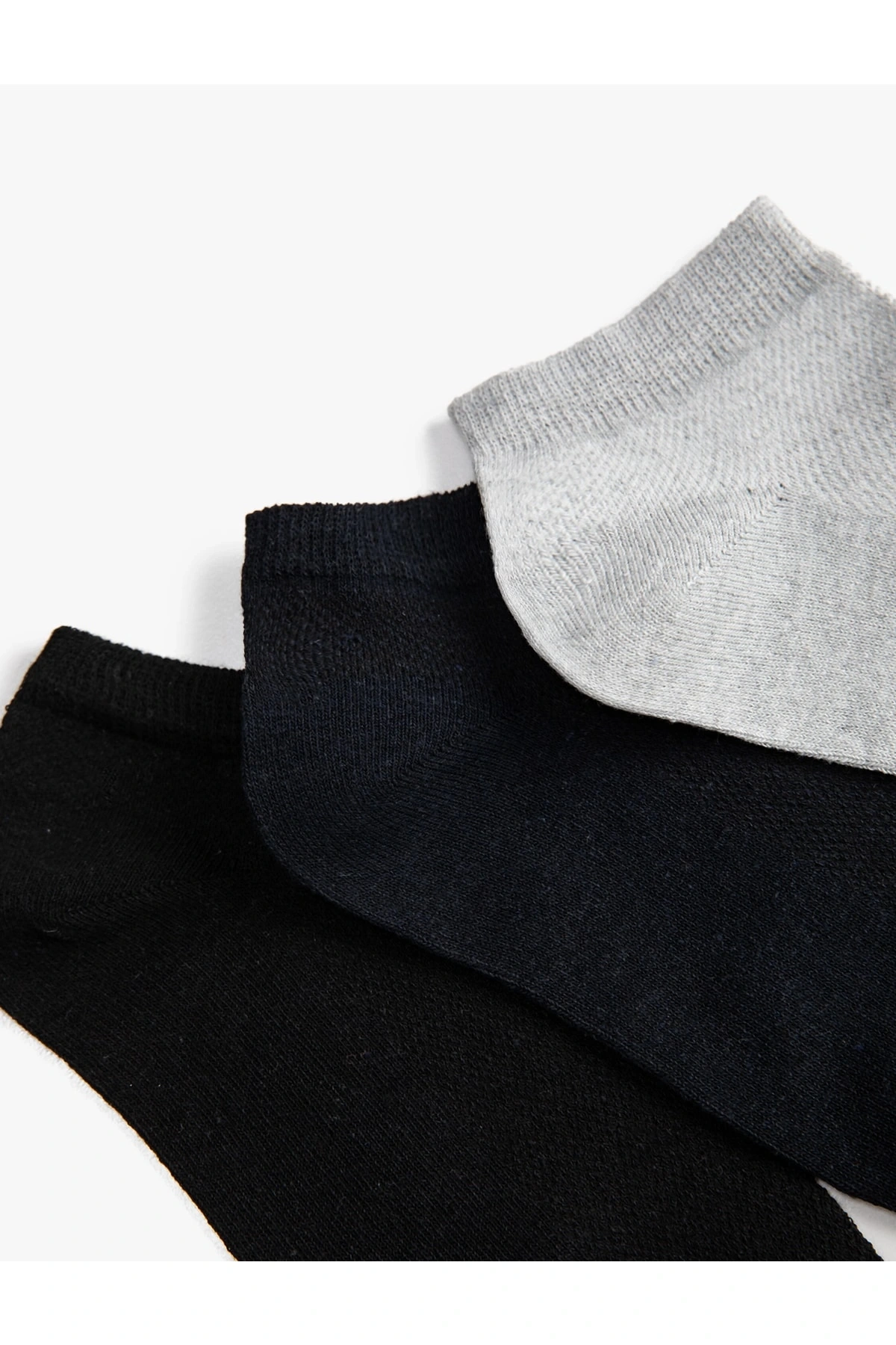 Erkek Basic 3lü Patik Çorap Seti Çok Renkli