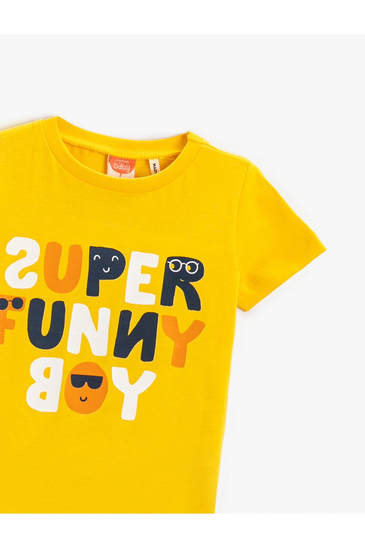 Baskılı Kısa Kollu Tişört Pamuklu