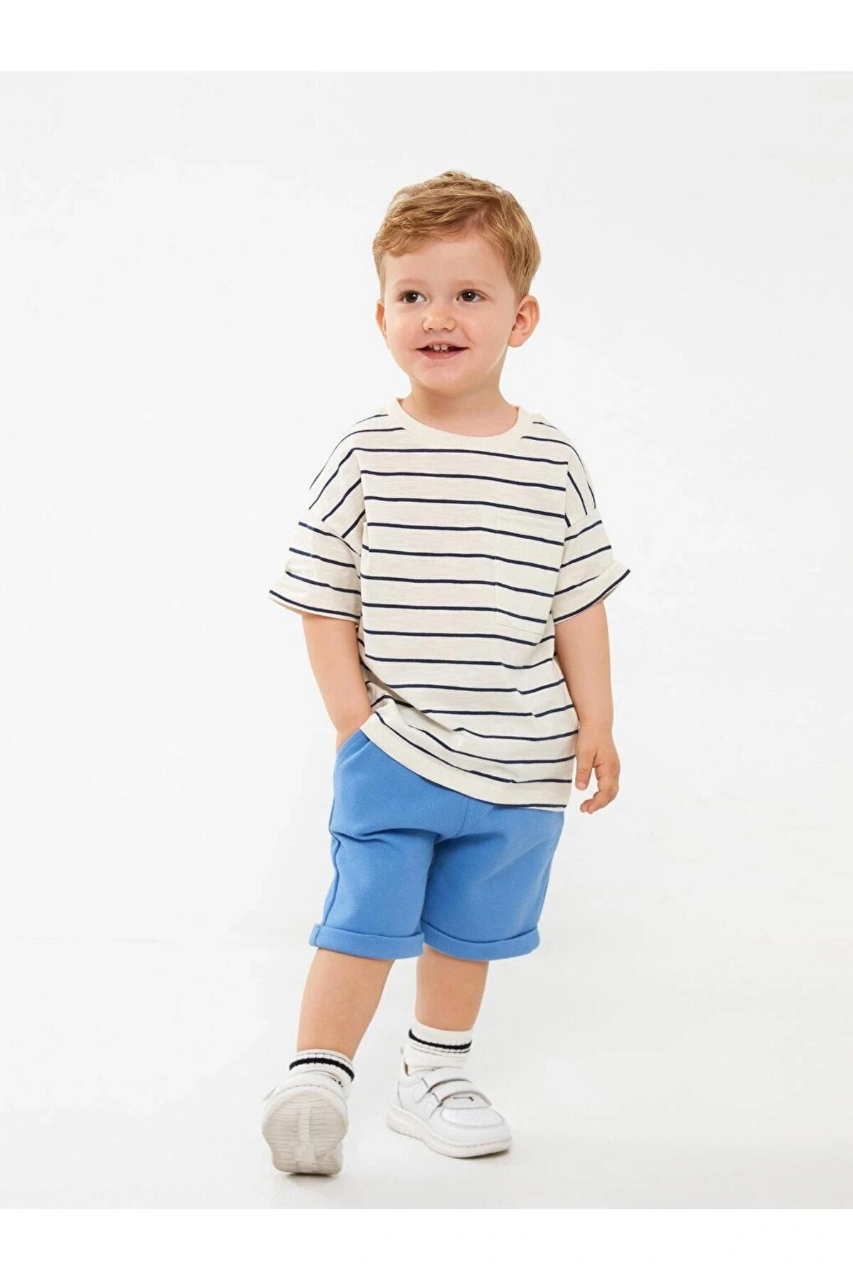 LCW baby Beli Lastikli Erkek Bebek Şort