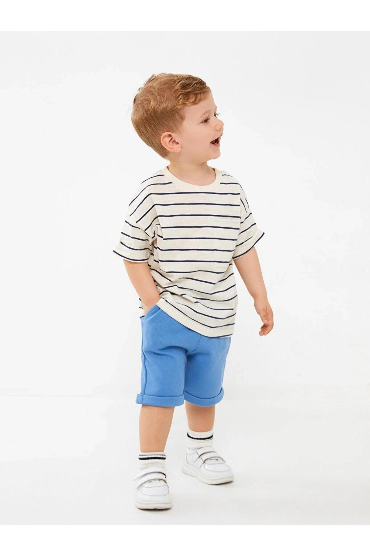 LCW baby Beli Lastikli Erkek Bebek Şort