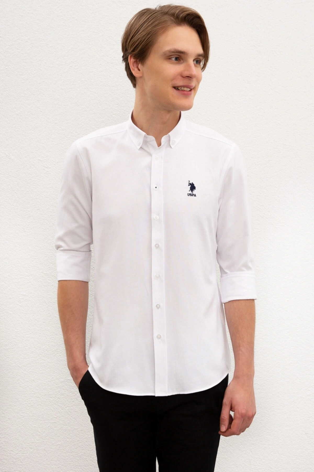 Erkek Beyaz Regular Gömlek