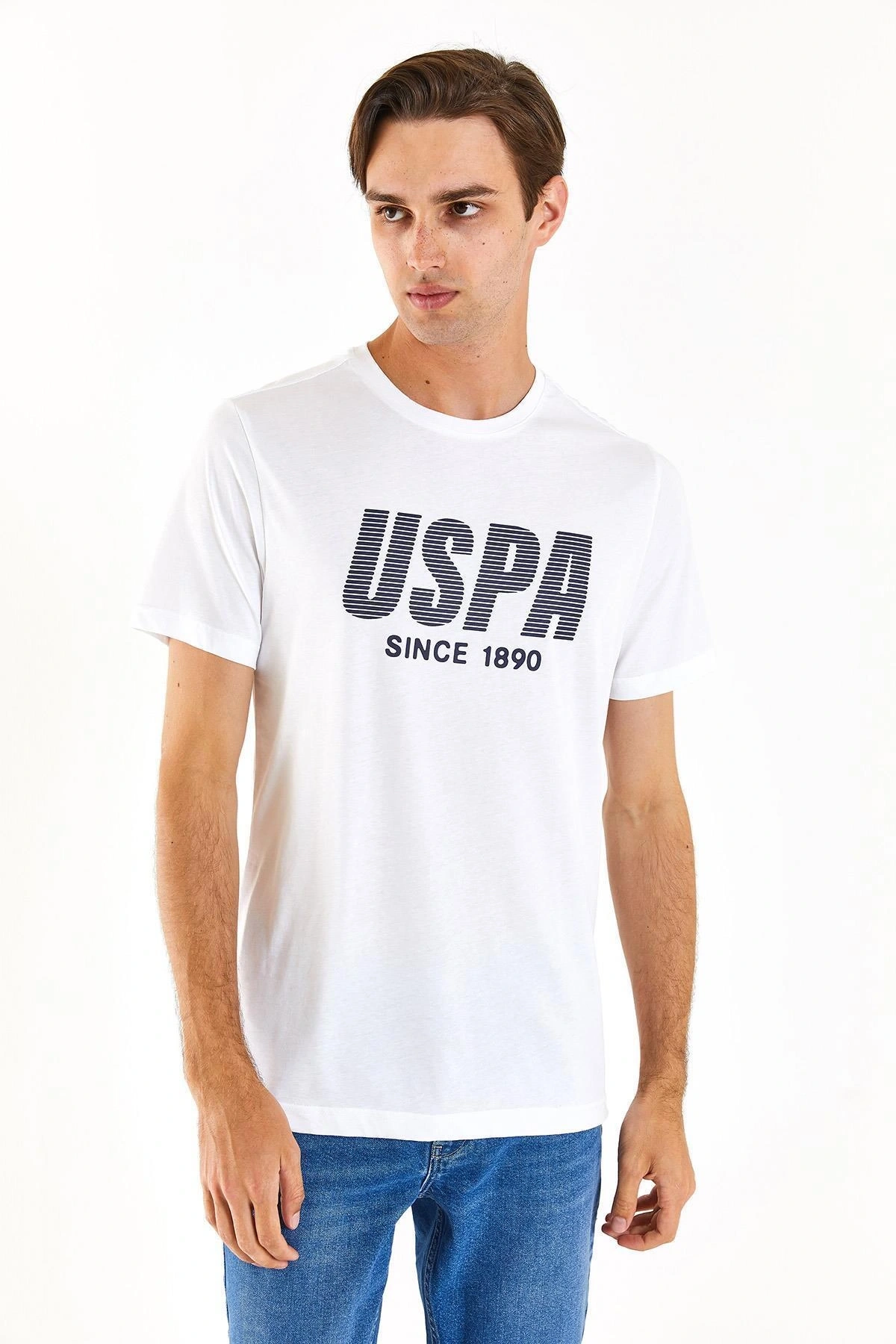 U.S.POLO Erkek Regular Fit Bisiklet Yaka Yeşil Tişört