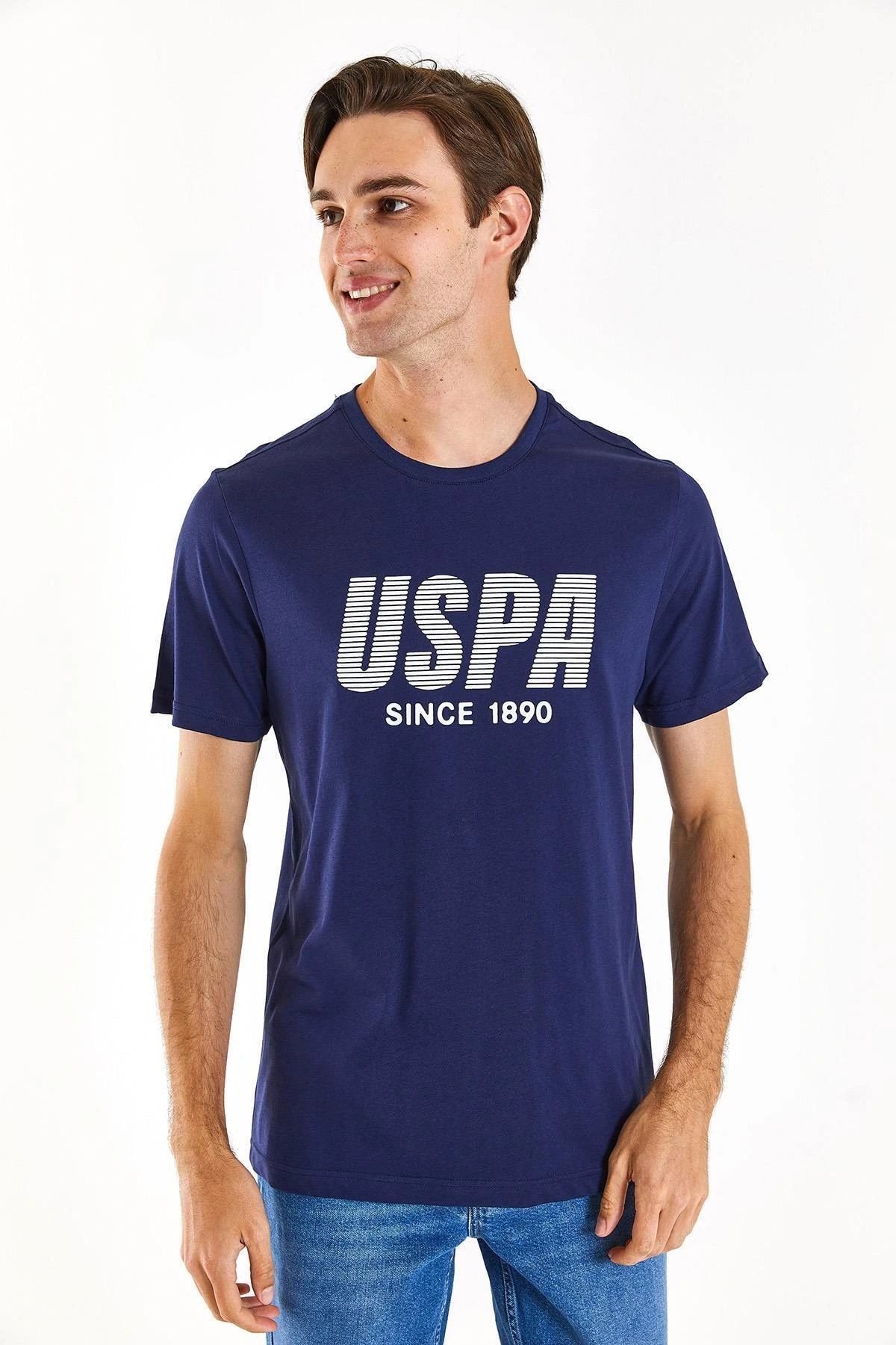 U.S.POLO Erkek Regular Fit Bisiklet Yaka Yeşil Tişört