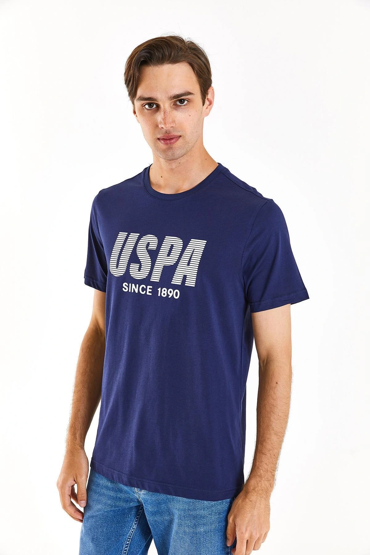 U.S.POLO Erkek Regular Fit Bisiklet Yaka Yeşil Tişört