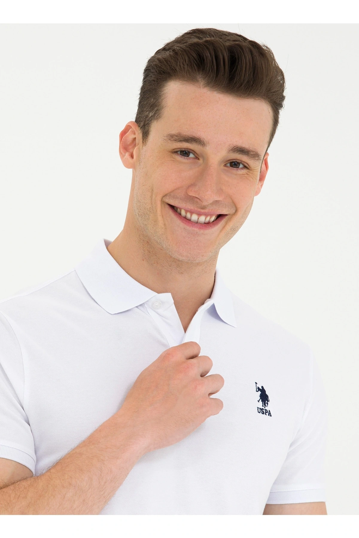 U.S. Polo Assn. Polo Yaka Beyaz Erkek T-Shirt TP08IY023