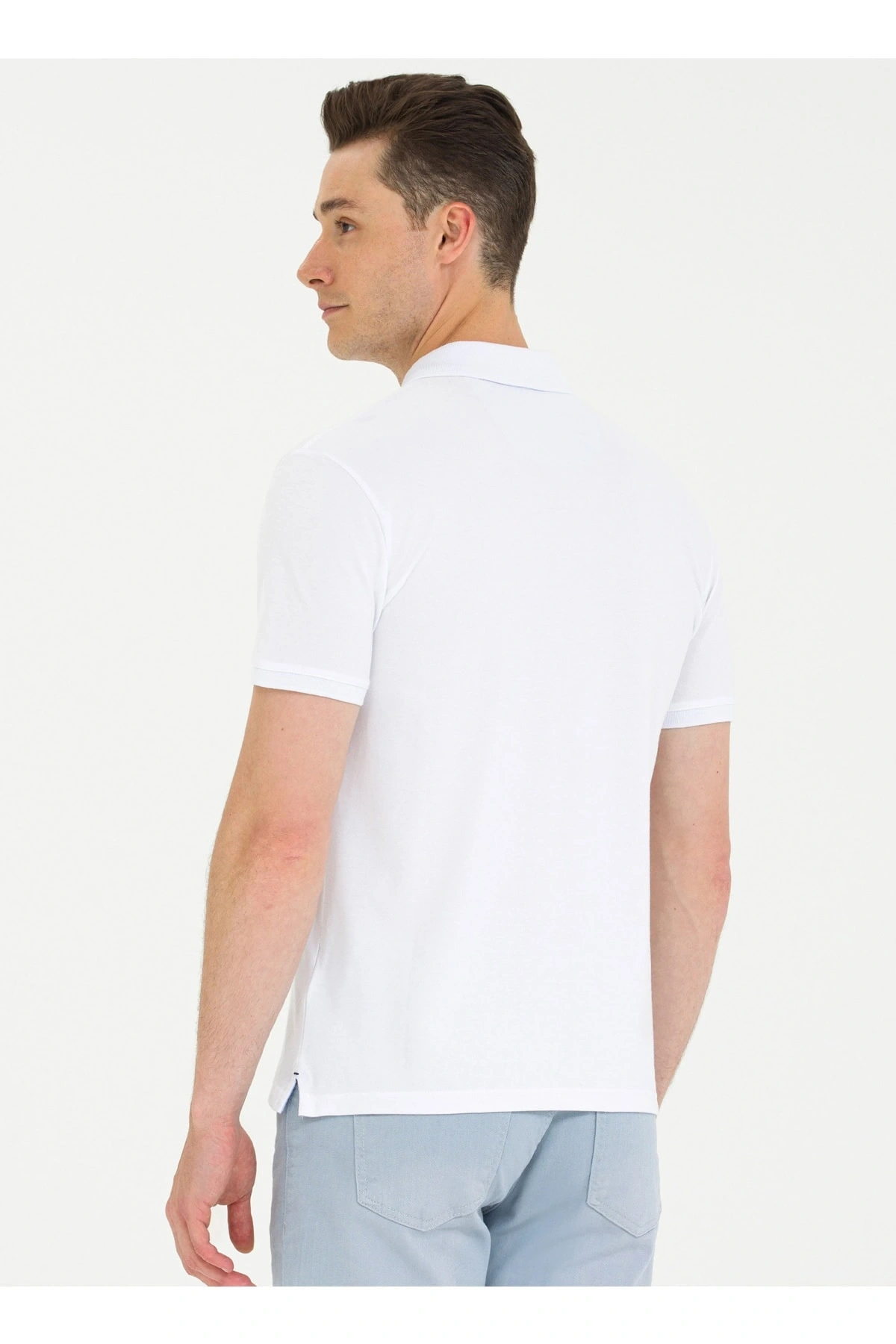 U.S. Polo Assn. Polo Yaka Beyaz Erkek T-Shirt TP08IY023