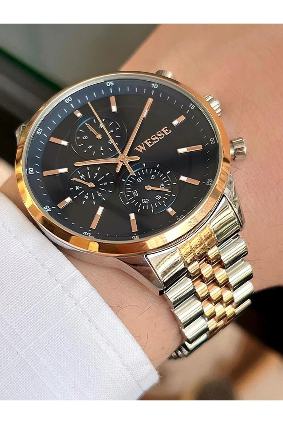 WWG207401 Wesse Çelik Kordon Kararmaz Renk Atmaz İç Fonksiyon Aktif 5 Atm Suya Dayaknıklı Kol Saat