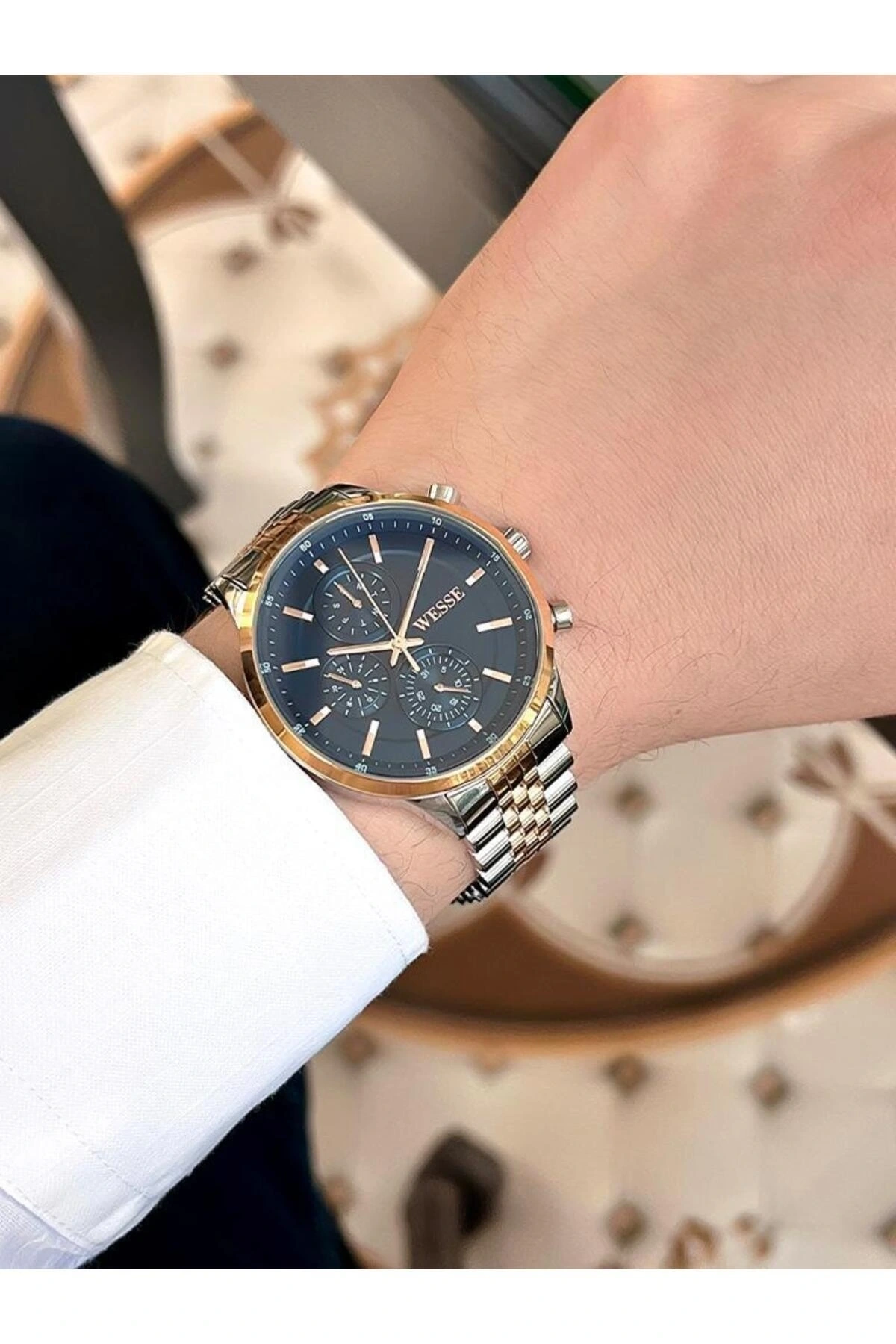 WWG207401 Wesse Çelik Kordon Kararmaz Renk Atmaz İç Fonksiyon Aktif 5 Atm Suya Dayaknıklı Kol Saat
