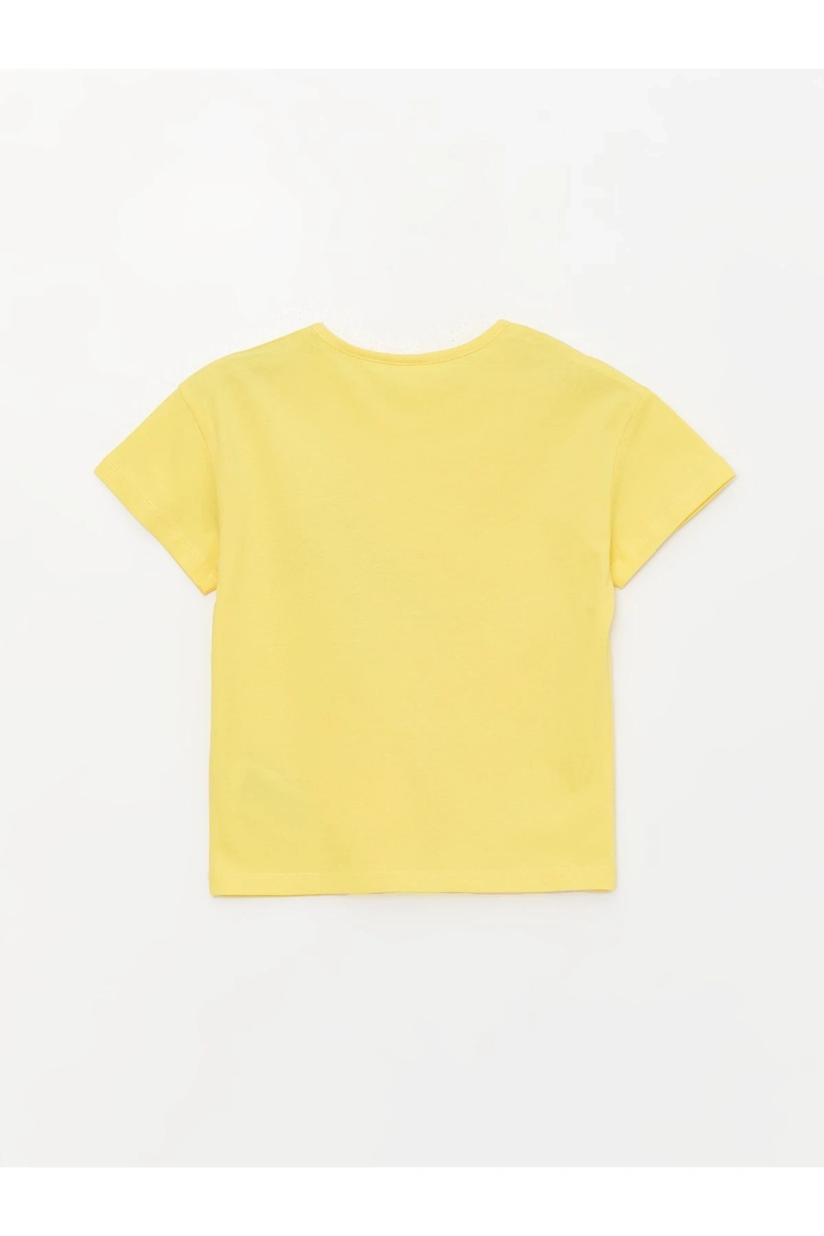 Bisiklet Yaka Baskılı Kısa Kollu Kız Bebek Tişört