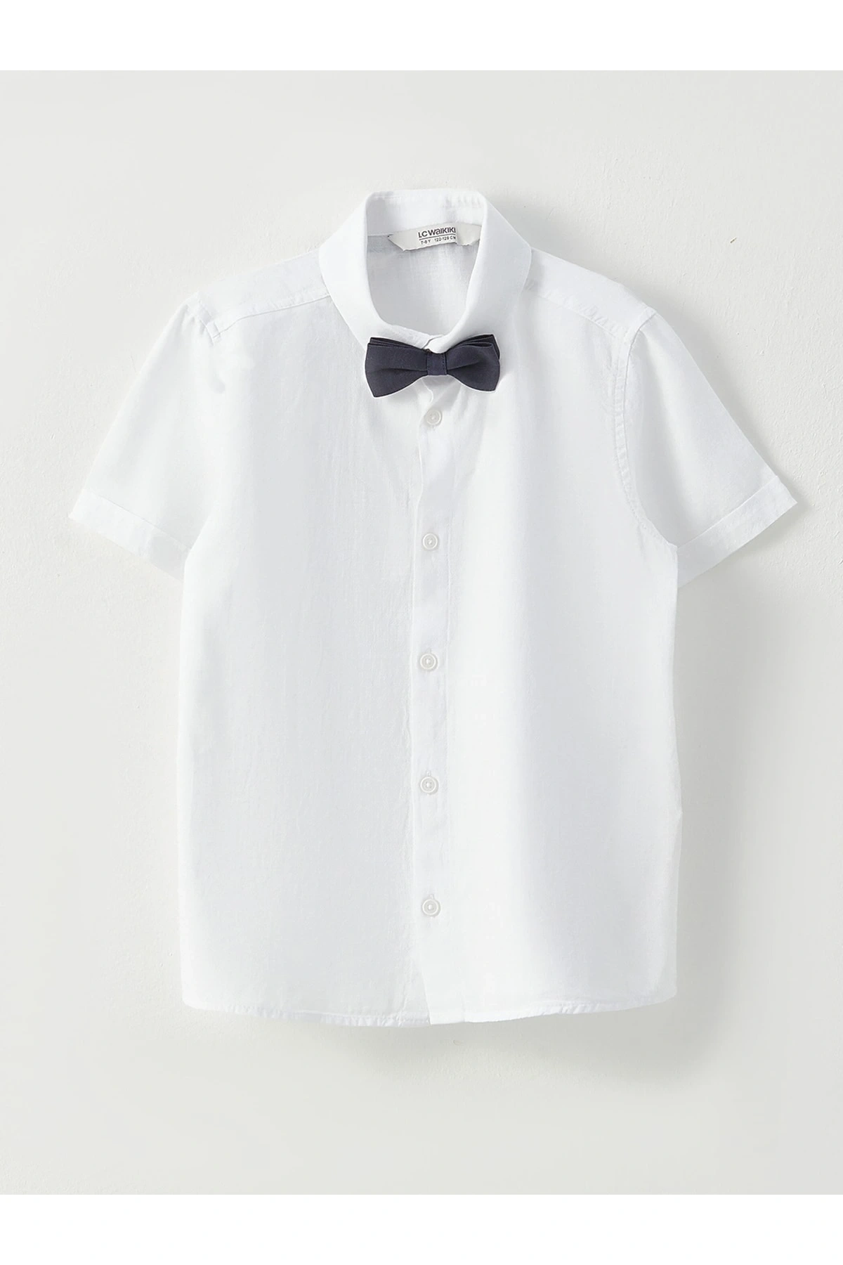 Basic Kısa Kollu Erkek Çocuk Gömlek Ve Papyon