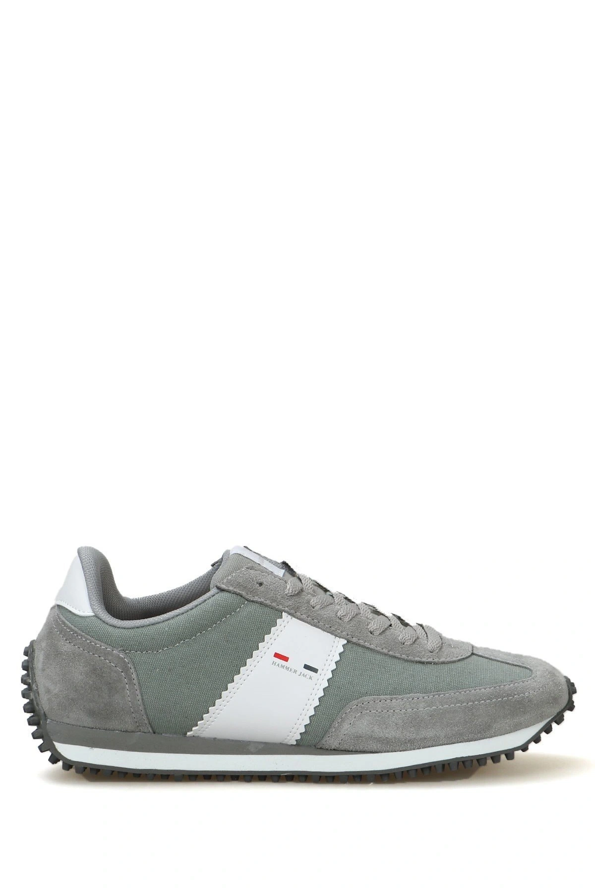 Hakiki Deri Pontos Gri Erkek Sneaker Ayakkabı