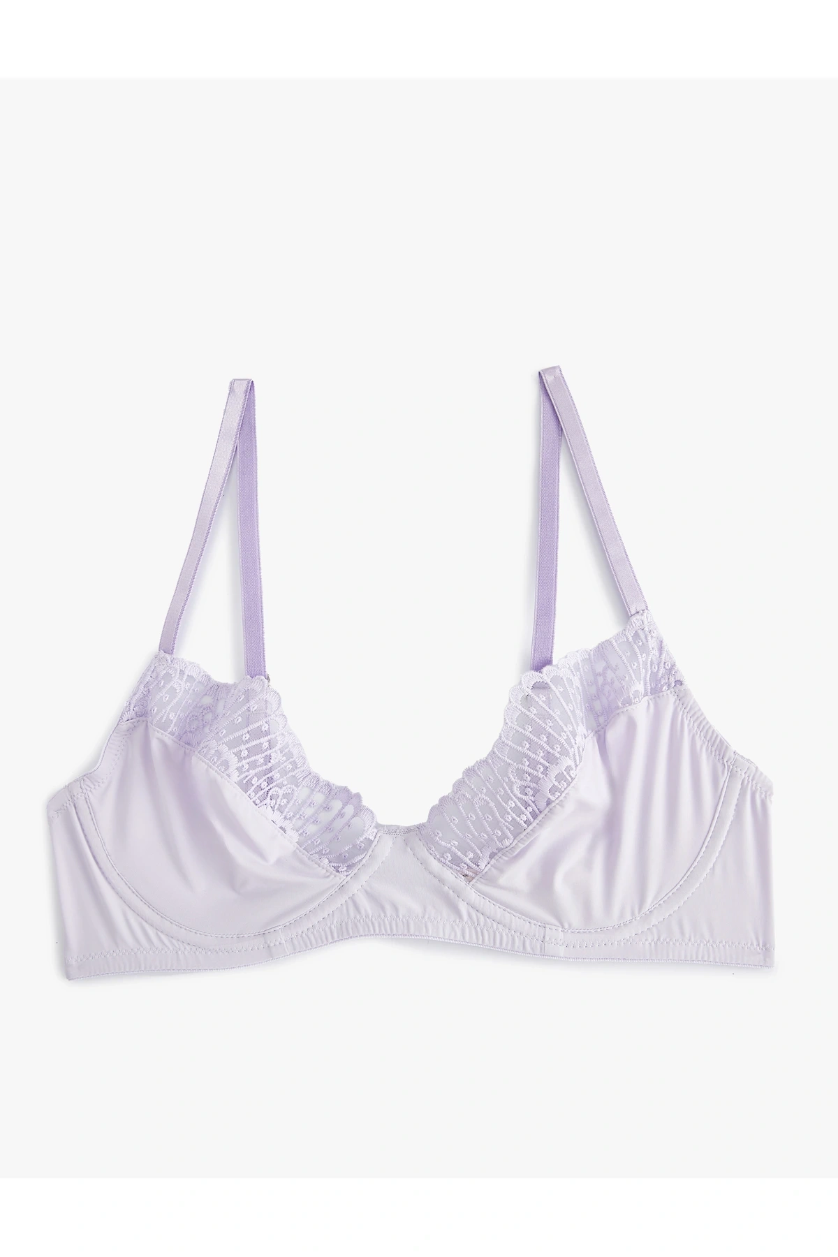 Dantelli Balenli Sütyen Dolgusuz Kapsız