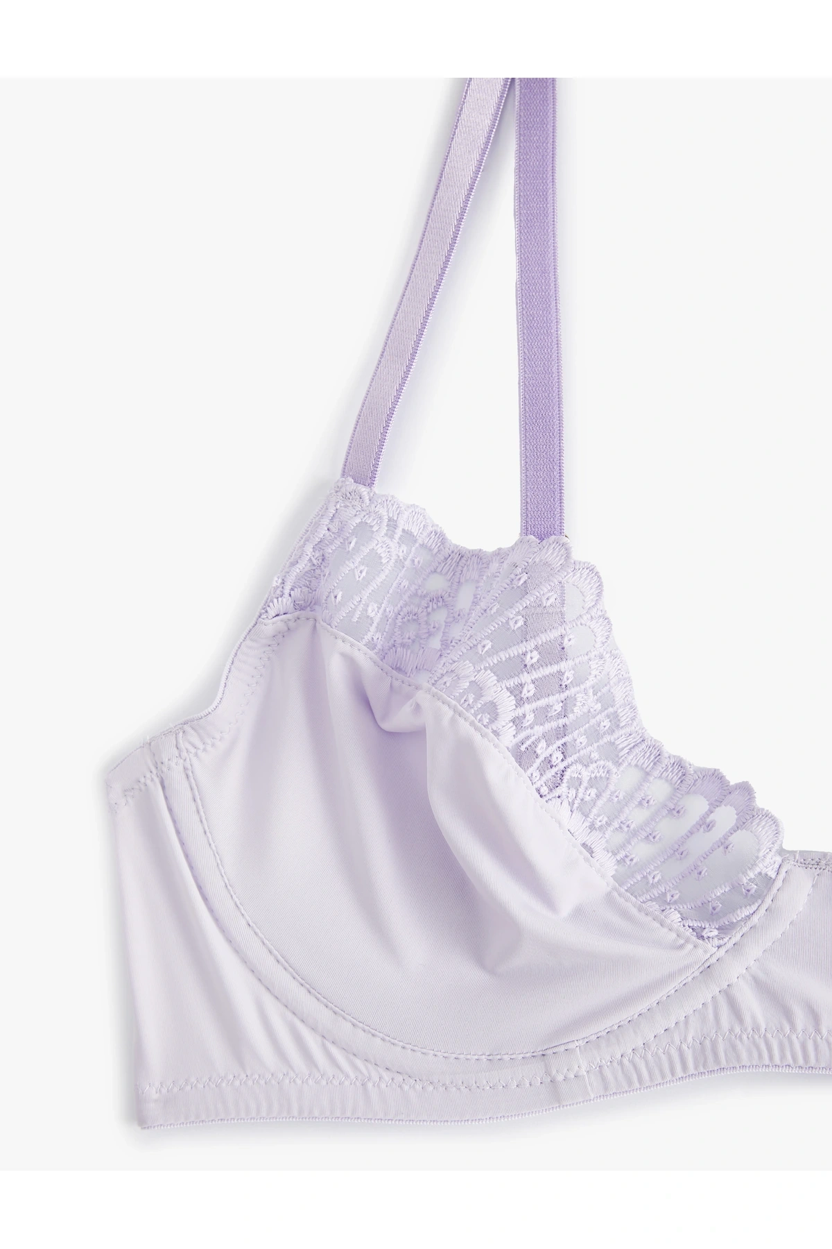 Dantelli Balenli Sütyen Dolgusuz Kapsız