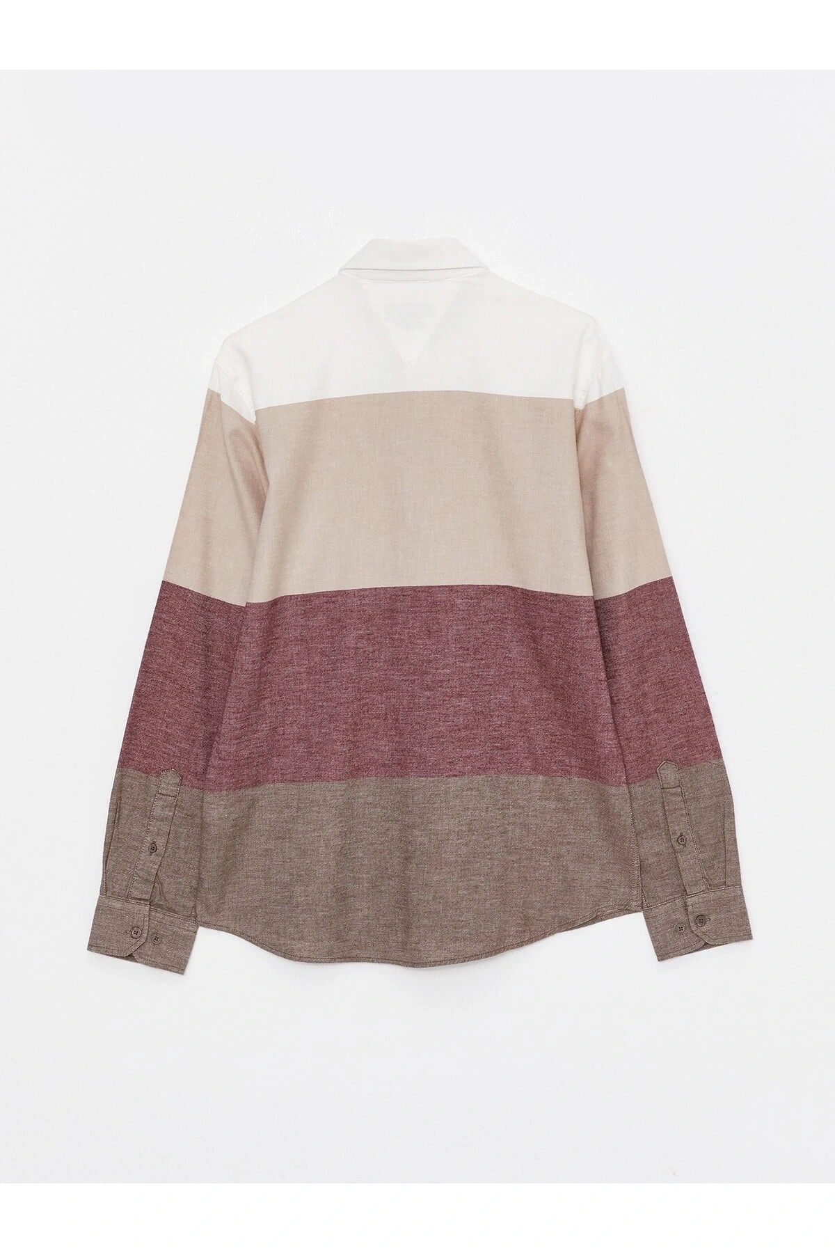 Slim Fit Uzun Kollu Renk Bloklu Erkek Gömlek