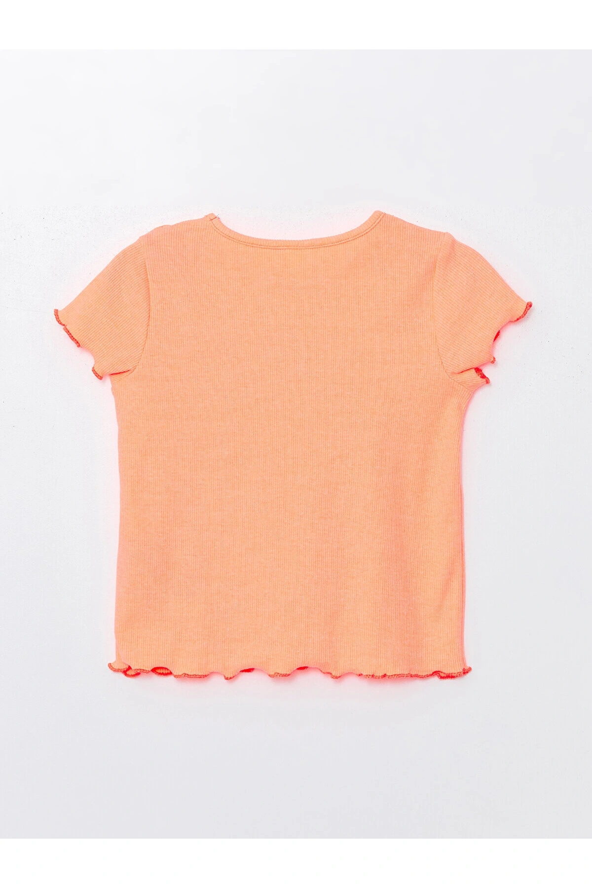 Bisiklet Yaka Kısa Kollu Baskılı Kız Bebek Tişört