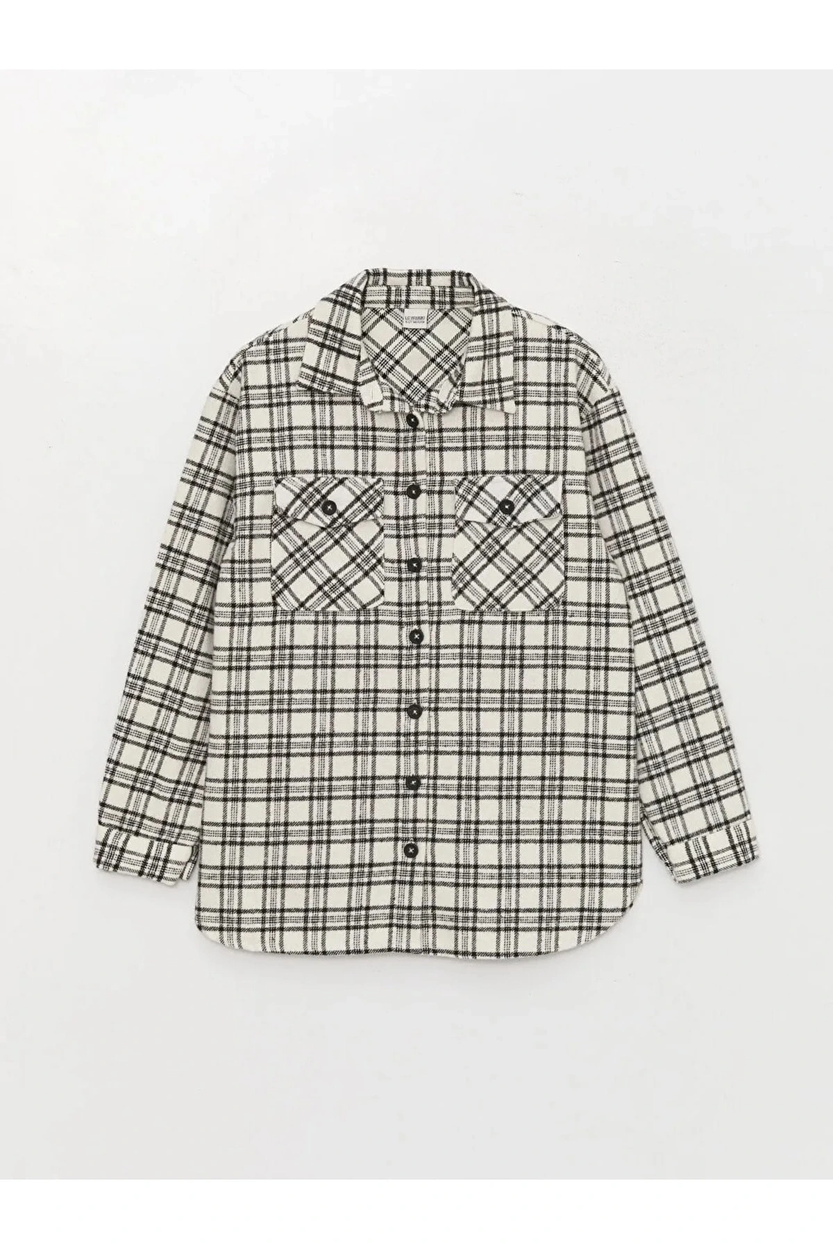 LCW Kids Ekose Uzun Kollu Kız Çocuk Gömlek