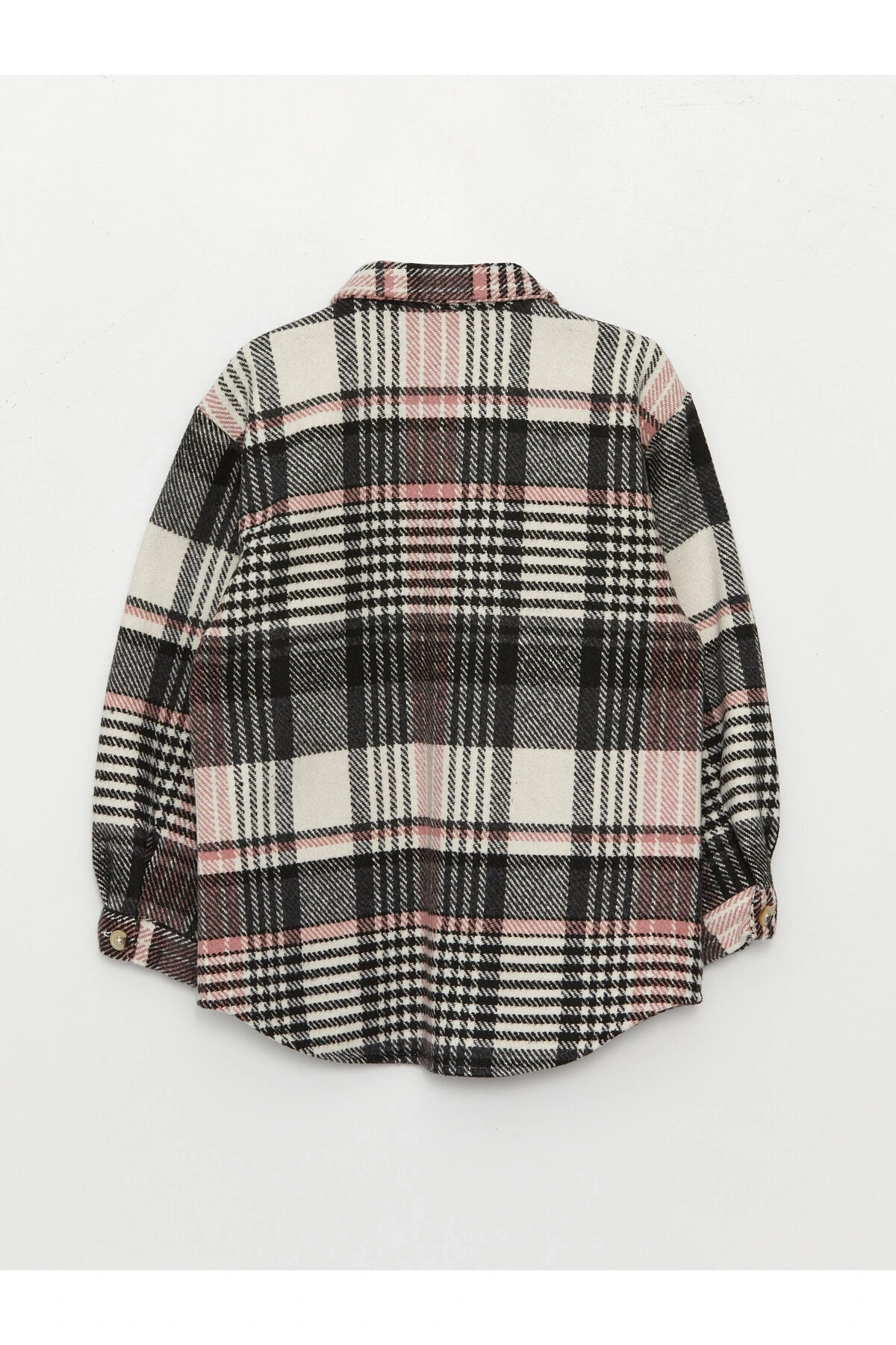 Ekose Uzun Kollu Kız Çocuk Gömlek Ceket