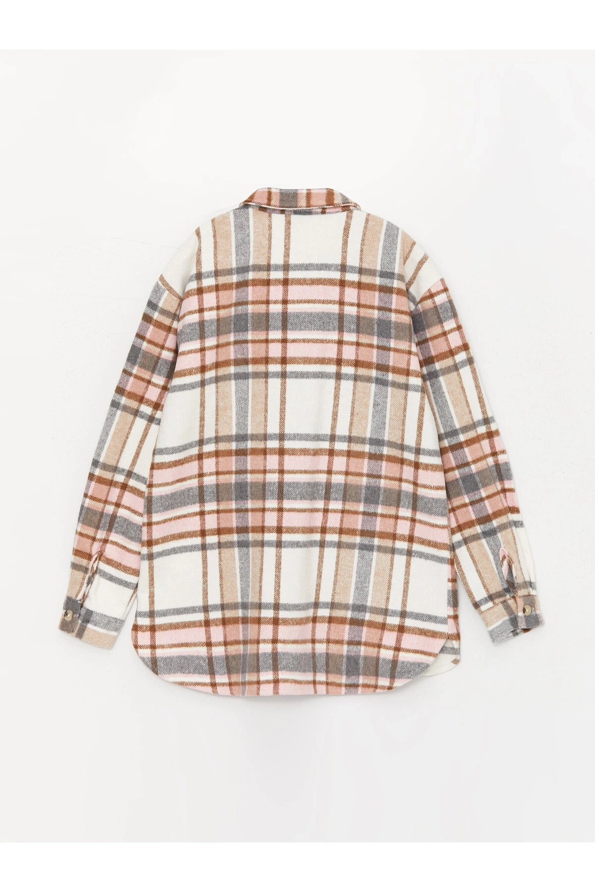 Ekose Uzun Kollu Kız Çocuk Gömlek Ceket