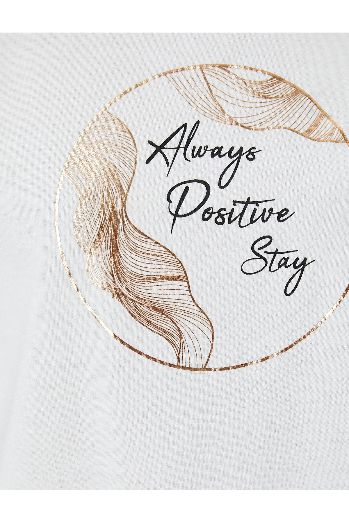 Baskılı Tişört Bisiklet Yaka Kısa Kollu Pamuklu Standart Kesim