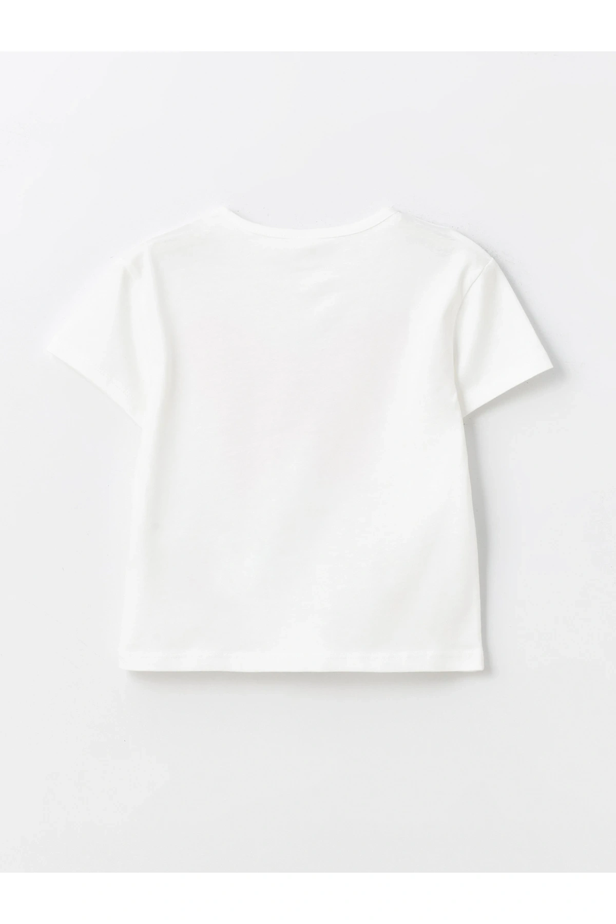 Bisiklet Yaka Kısa Kollu Baskılı Kız Bebek Tişört ve Tayt 2li Takım