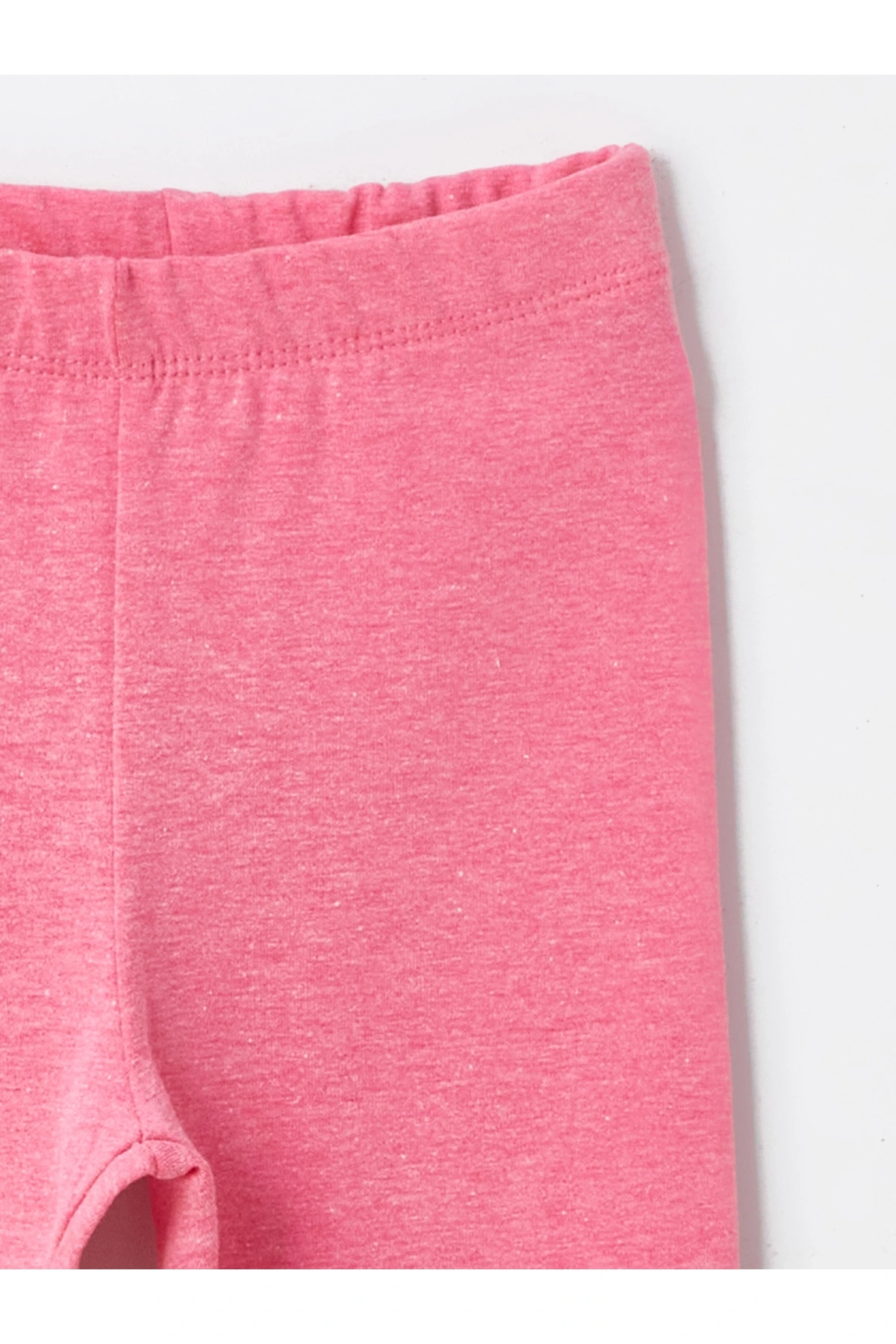 Bisiklet Yaka Kısa Kollu Baskılı Kız Bebek Tişört ve Tayt 2li Takım