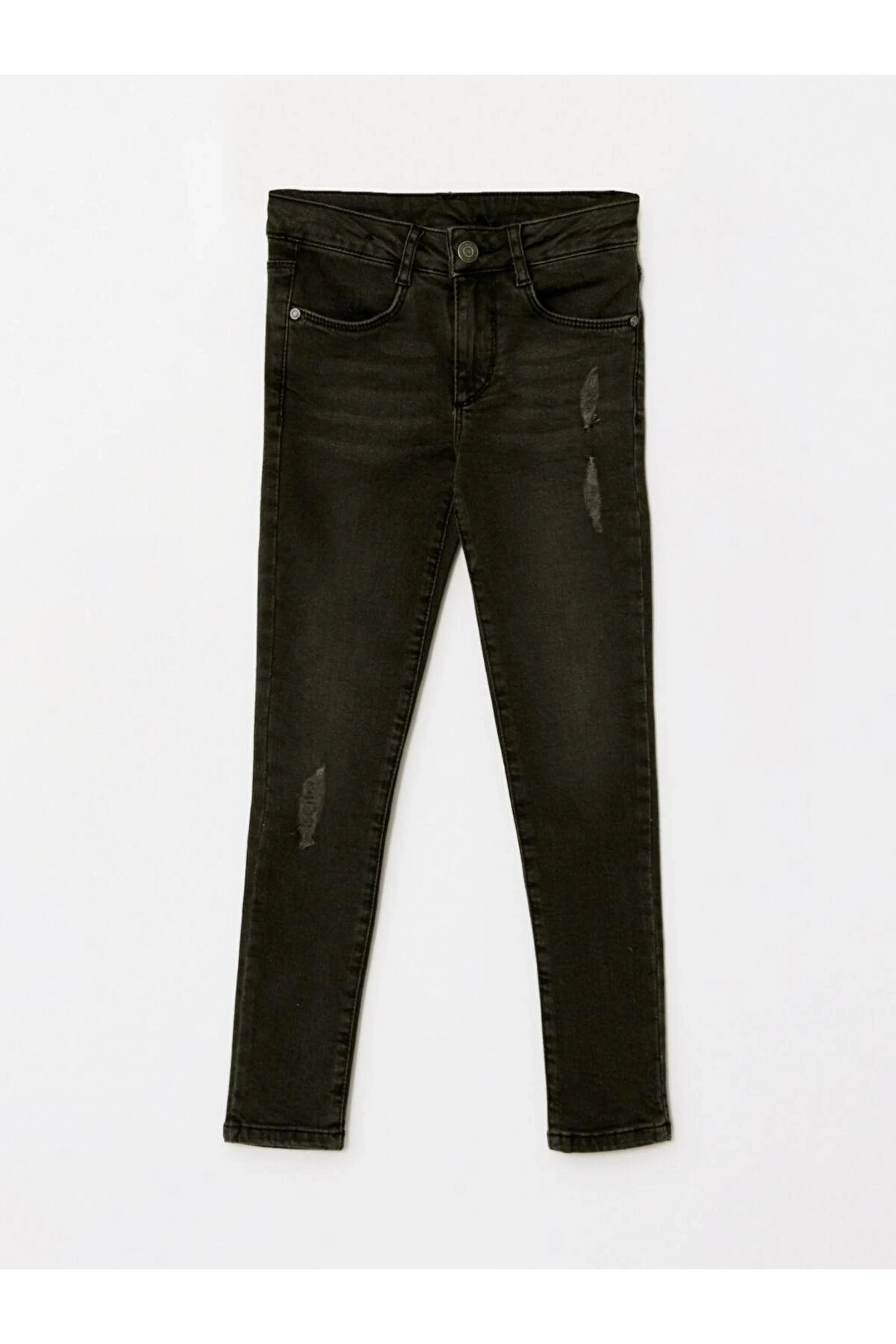 LCW Kids Siyah Rodeo Basic Kız Çocuk Jean Pantolon