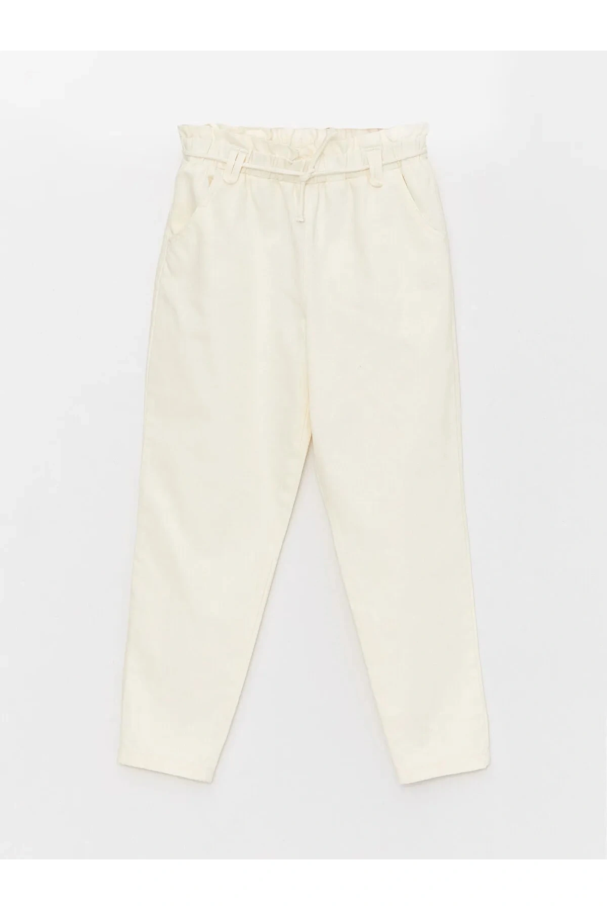 Kids Beli Lastikli Mom Fit Kız Çocuk Pantolon