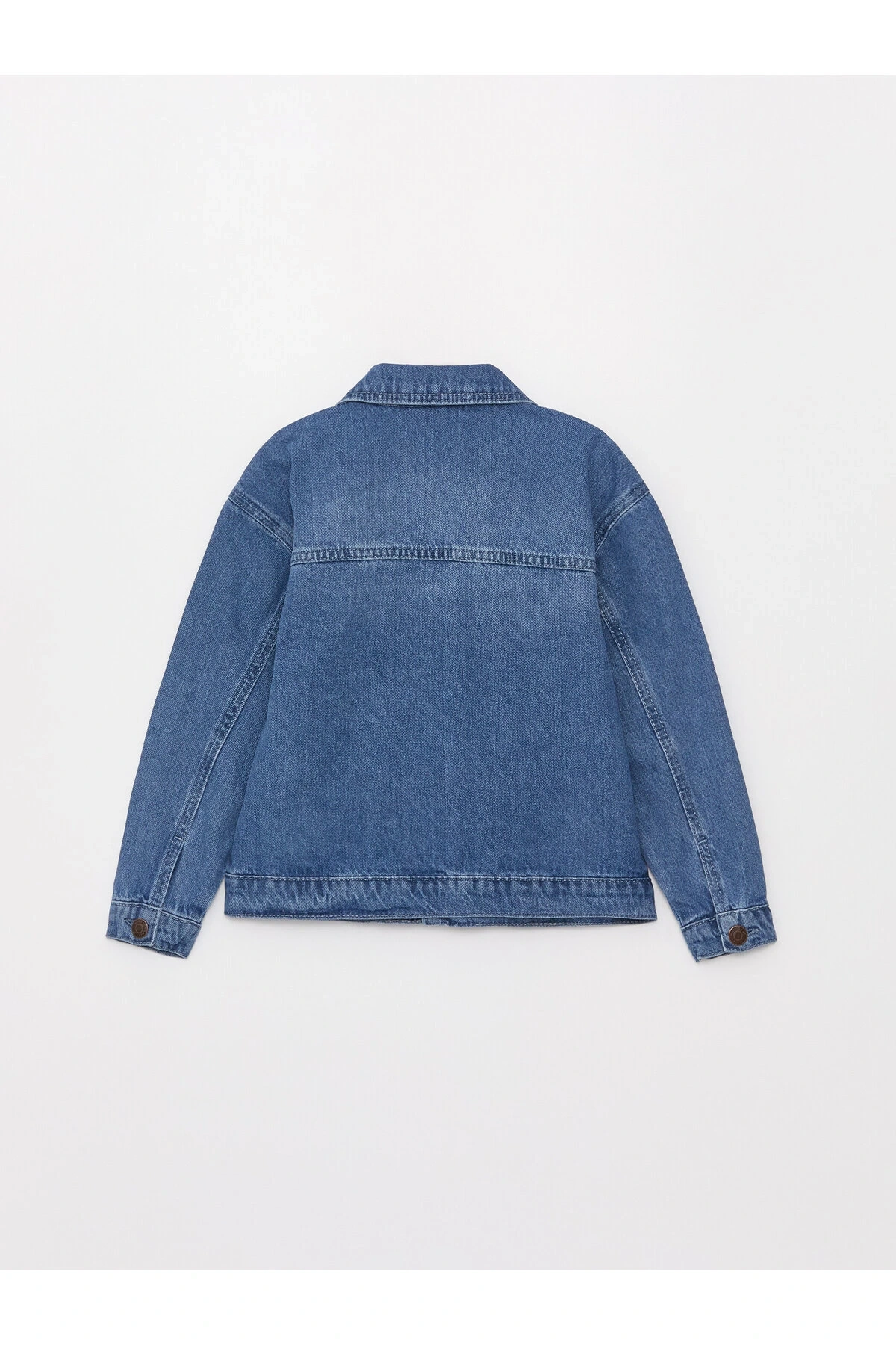 Yırtık Detaylı Kız Çocuk Jean Ceket