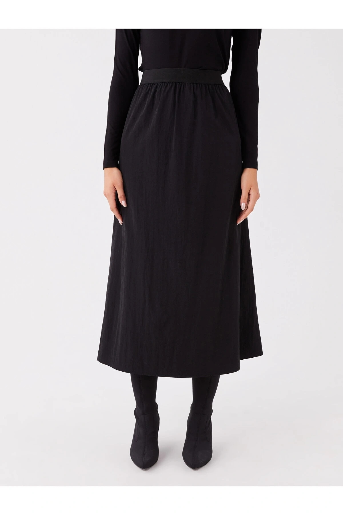 Beli Lastikli Rahat Kalıp Kadın Etek