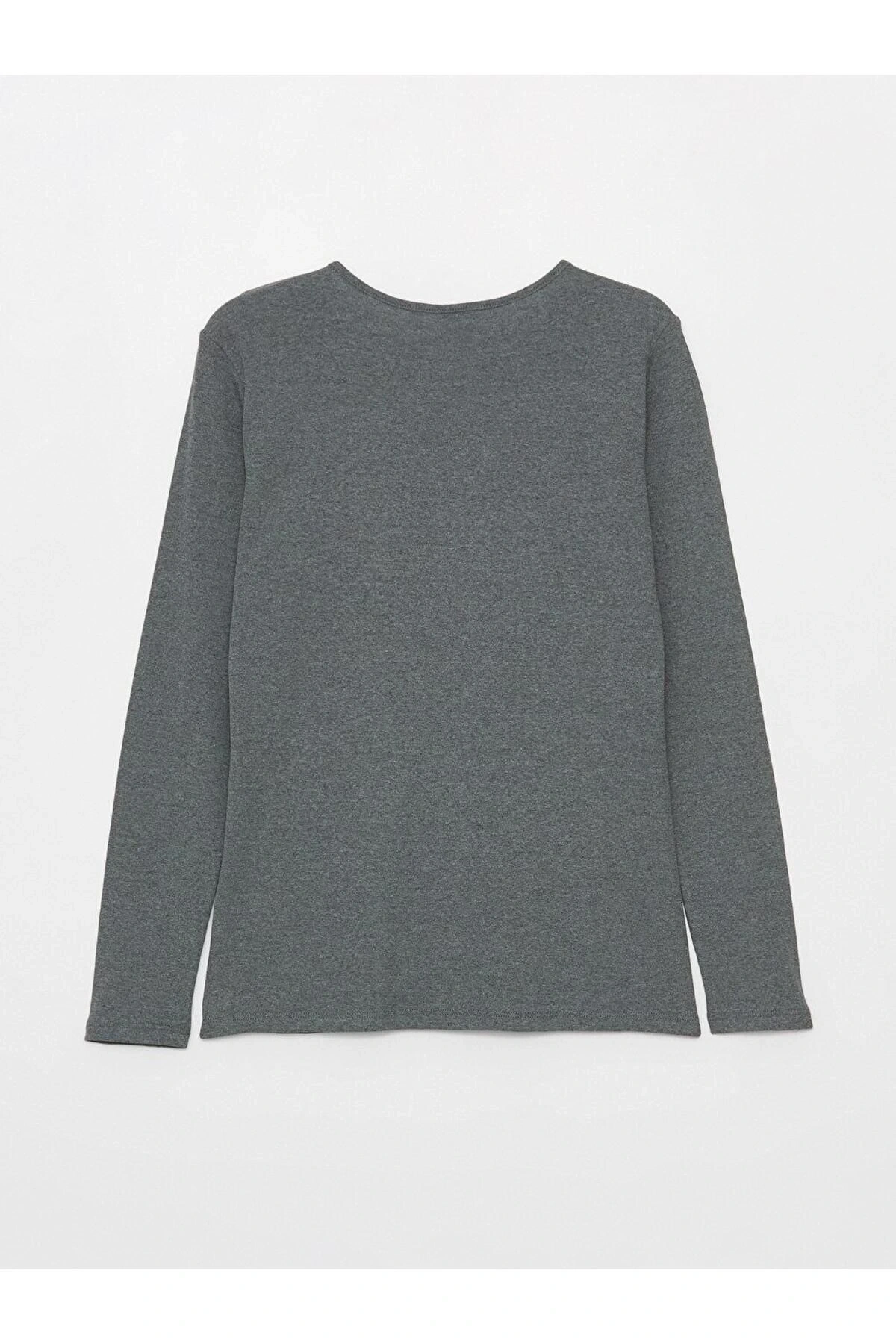 LCWAIKIKI Classic Bisiklet Yaka Düz Uzun Kollu Kadın Tişört