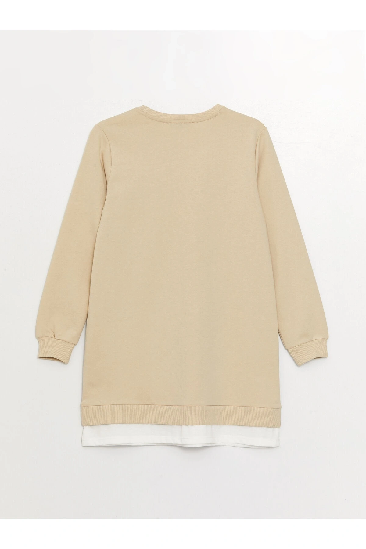 Bisiklet Yaka Baskılı Uzun Kollu Kadın Tunik