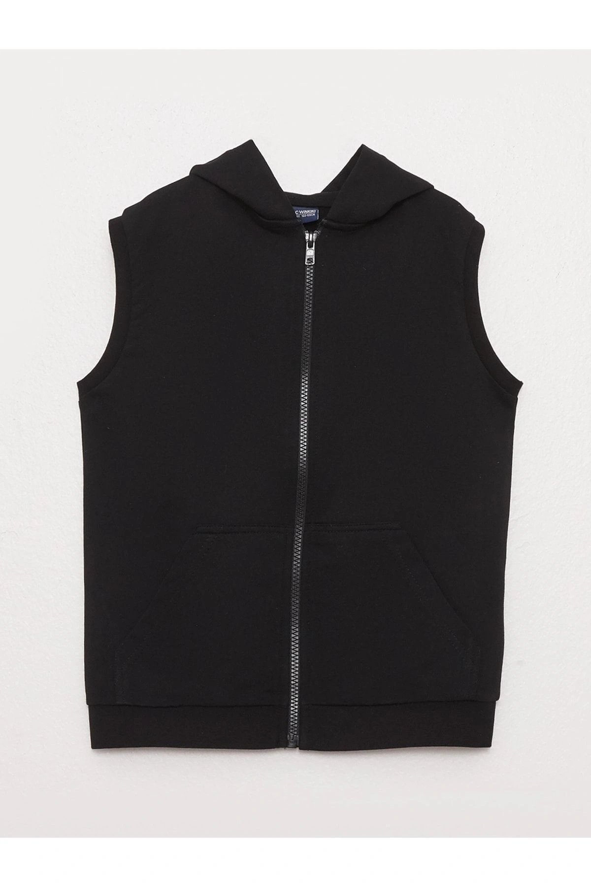 Kapüşonlu Basic Erkek Çocuk Fermuarlı Yelek