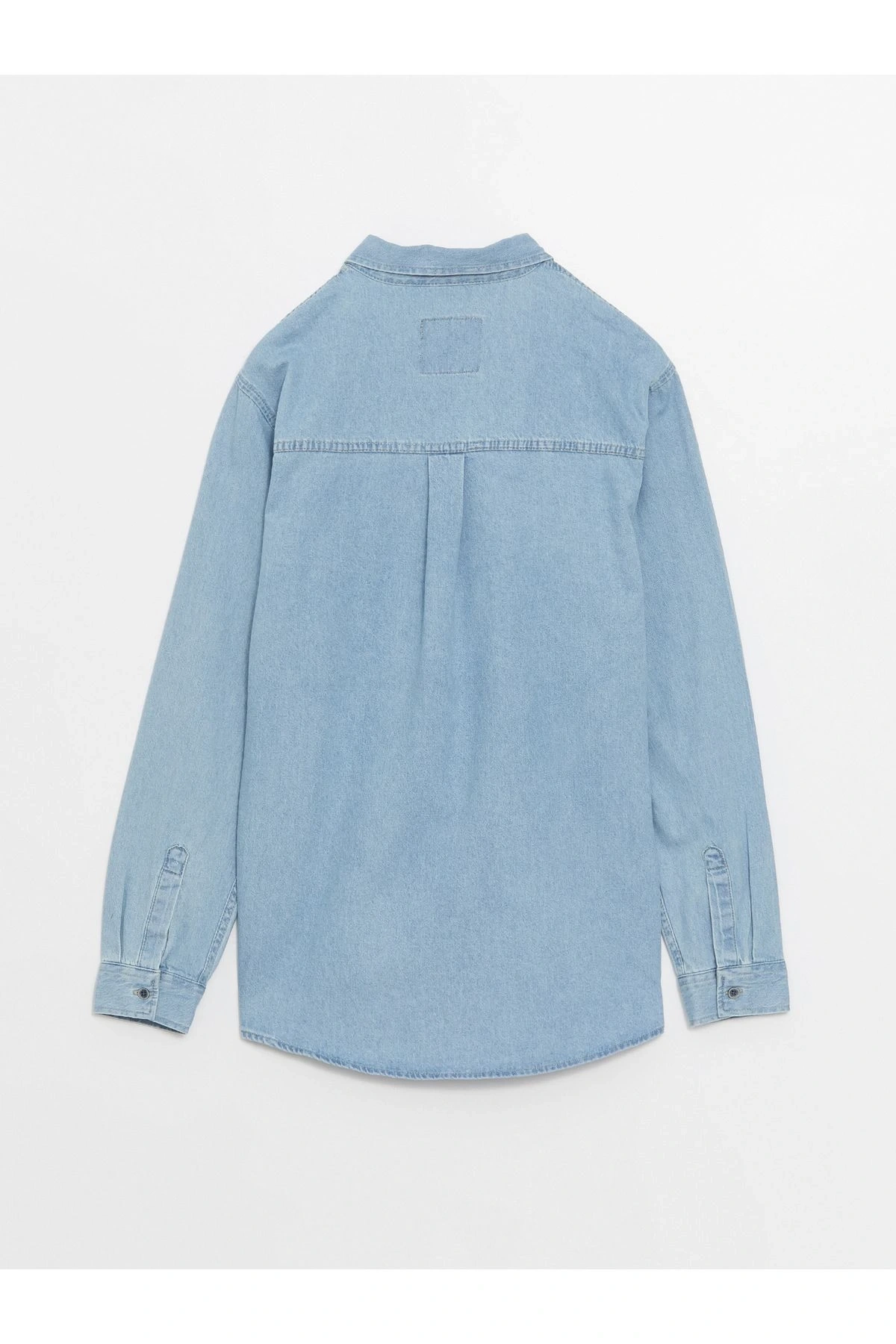Rahat Kalıp Uzun Kollu Erkek Jean Gömlek