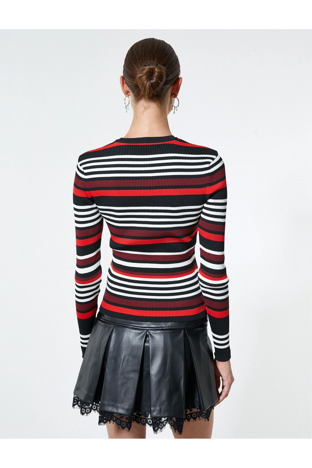 Triko Kazak Bisiklet Yaka Uzun Kollu Fitilli