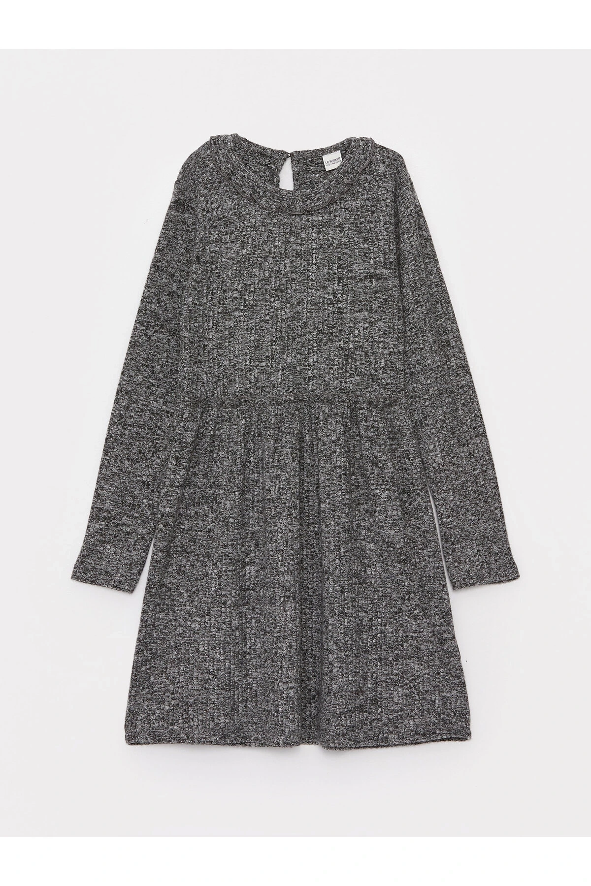 Kids Bisiklet Yaka Uzun Kollu Kız Çocuk Elbise