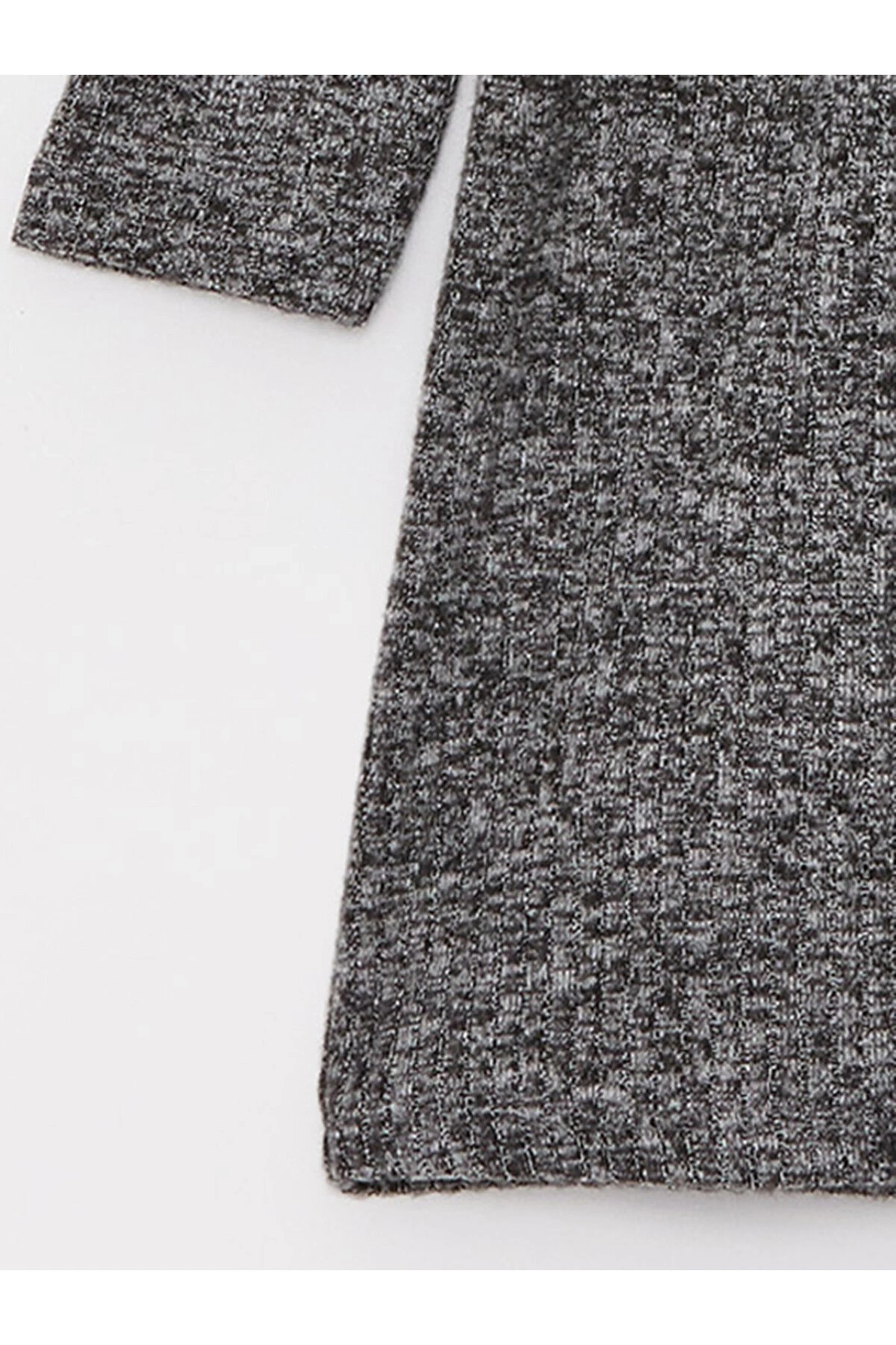 Kids Bisiklet Yaka Uzun Kollu Kız Çocuk Elbise