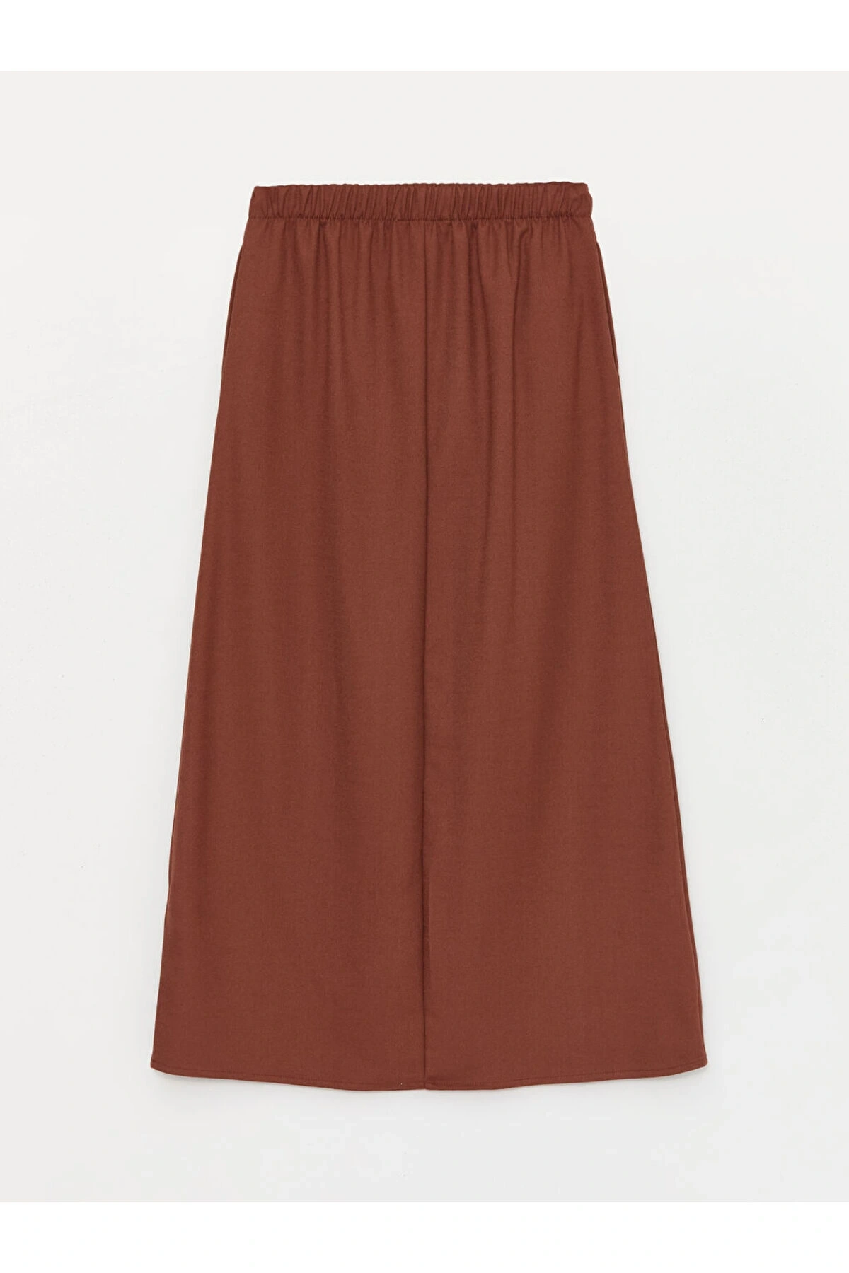 Kadın Beli Lastikli Düz Etek