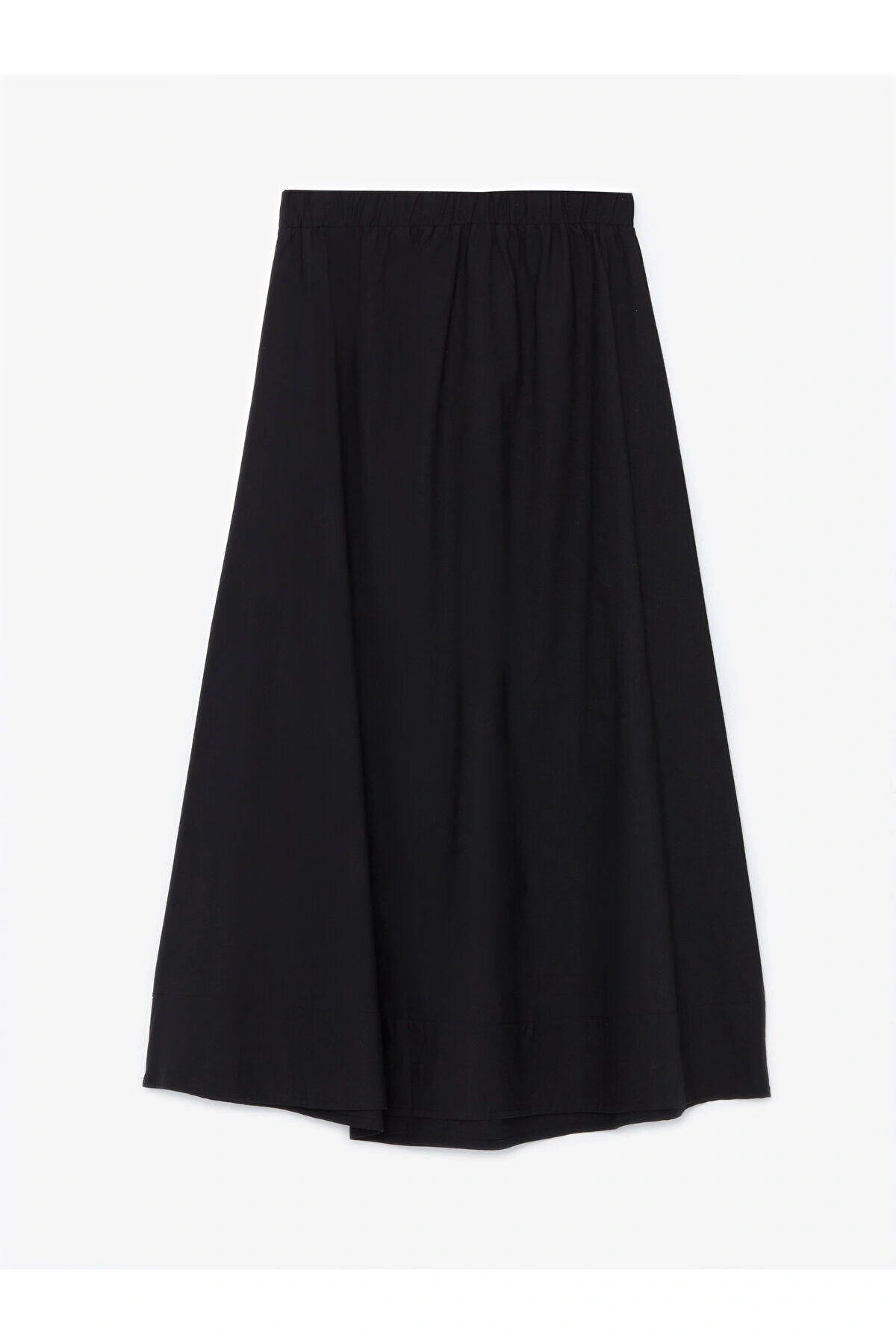 Lcw Beli Lastikli Düz Poplin Kadın Etek